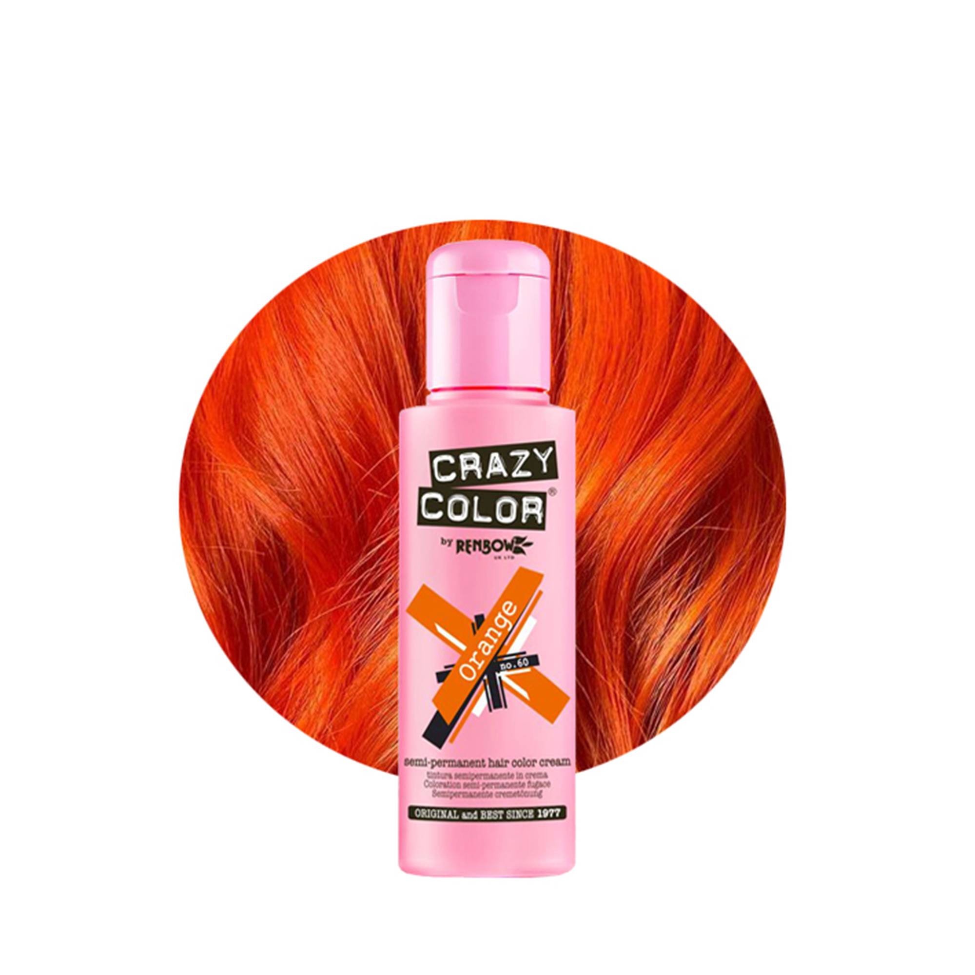 Coloration temporaire orange n°60 de la marque Crazy Color Contenance 100ml - 1