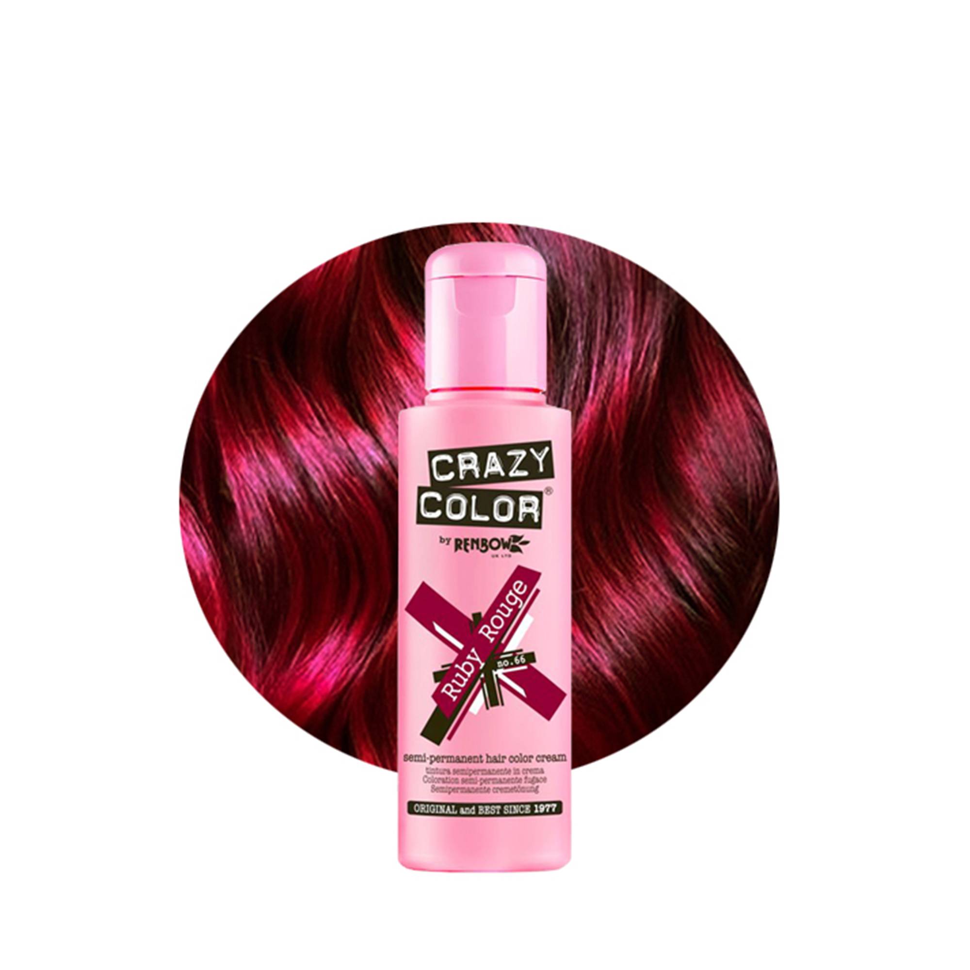 Coloration temporaire Ruby rouge n°66 de la marque Crazy Color Contenance 100ml - 1