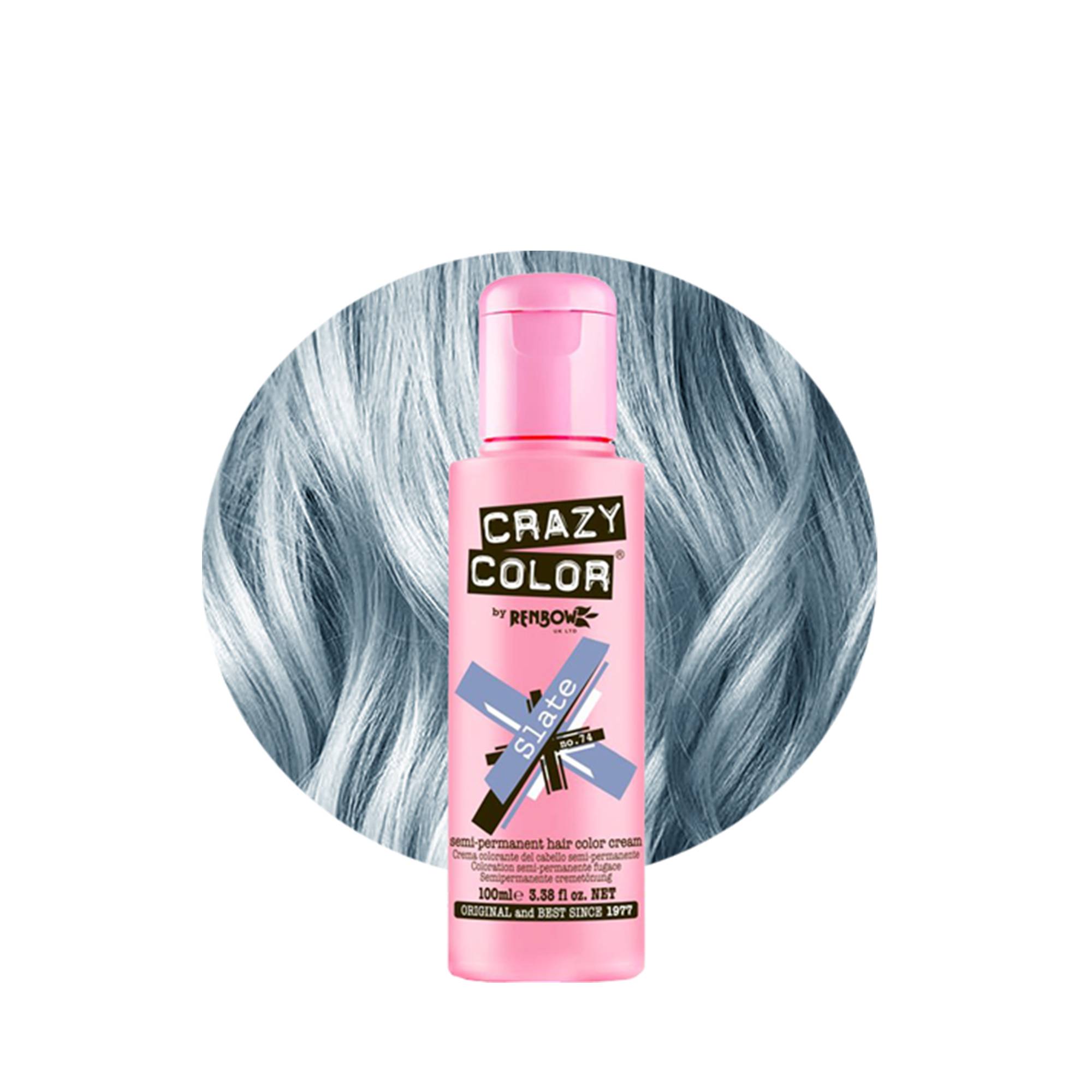Coloration temporaire Slate n°74 de la marque Crazy Color Contenance 100ml - 1