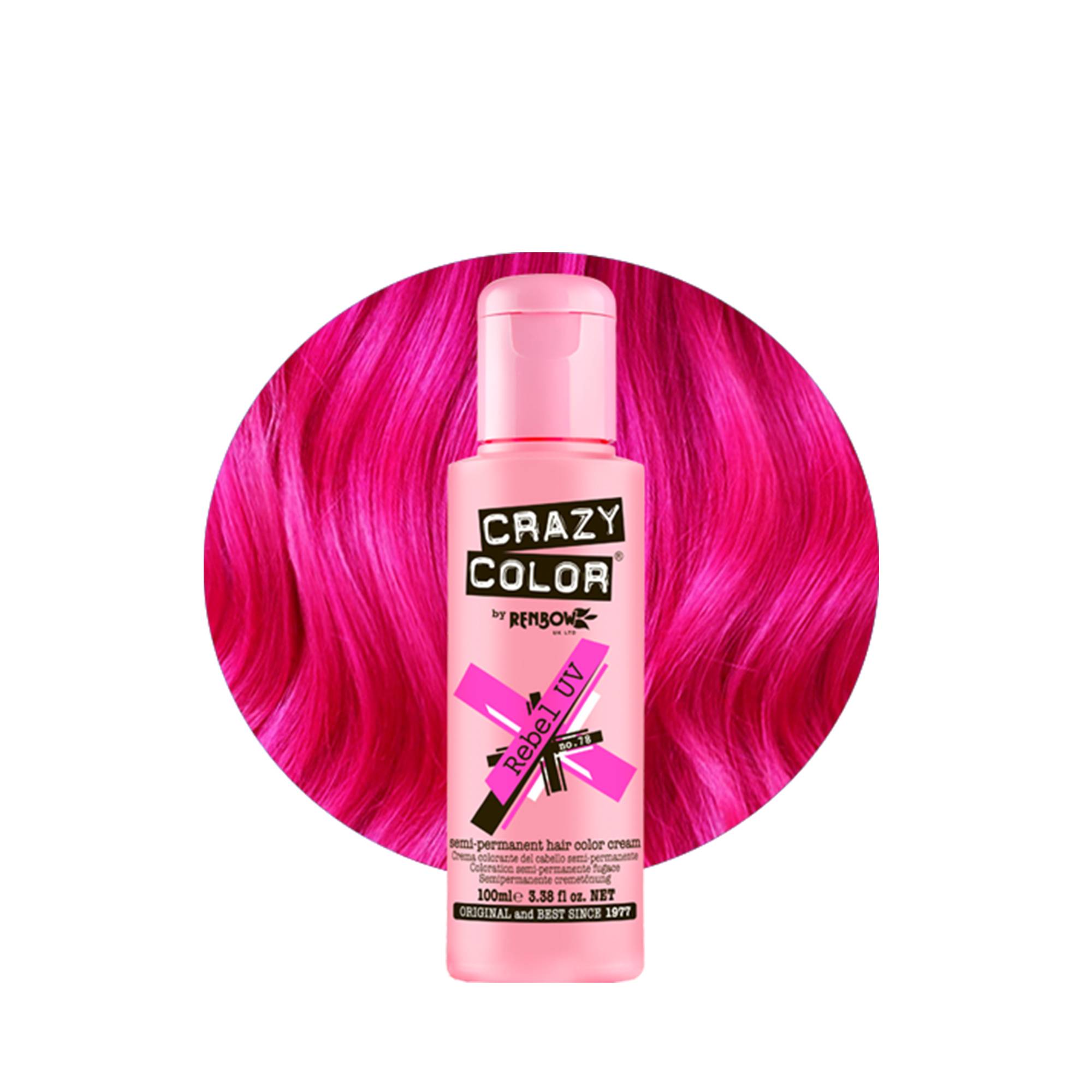 Coloration temporaire Rebel UV n°78 de la marque Crazy Color Contenance 100ml - 1