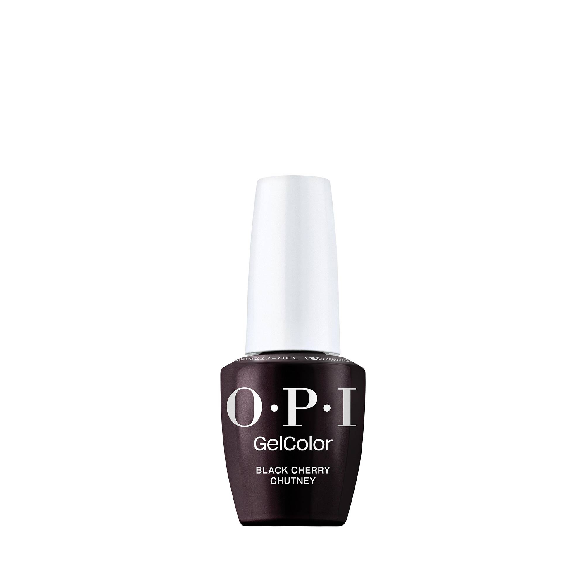Vernis semi-permanent GelColor Black Cherry Chutney de la marque OPI Contenance 15ml - 1
