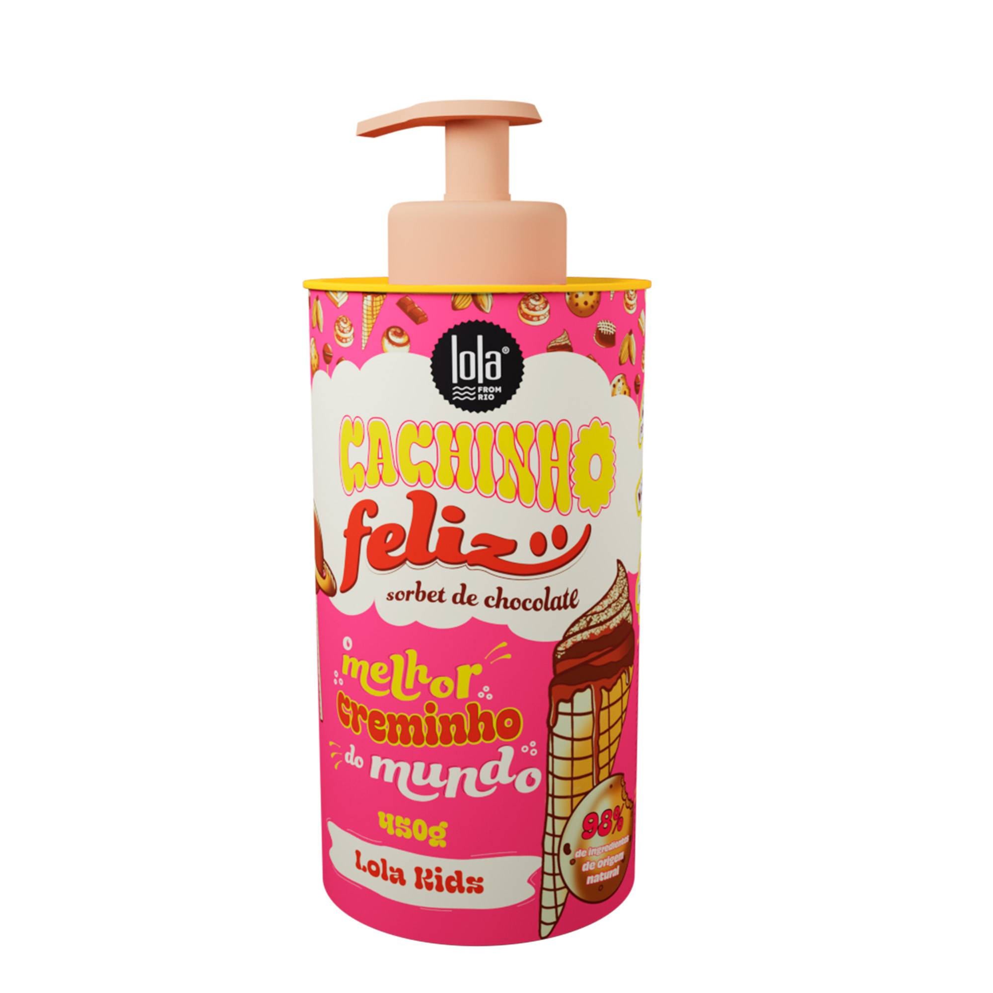 Crème coiffante Cachinho Feliz Chocolate – nutrition intense et boucles définies de la marque Lola From Rio Contenance 450ml - 1