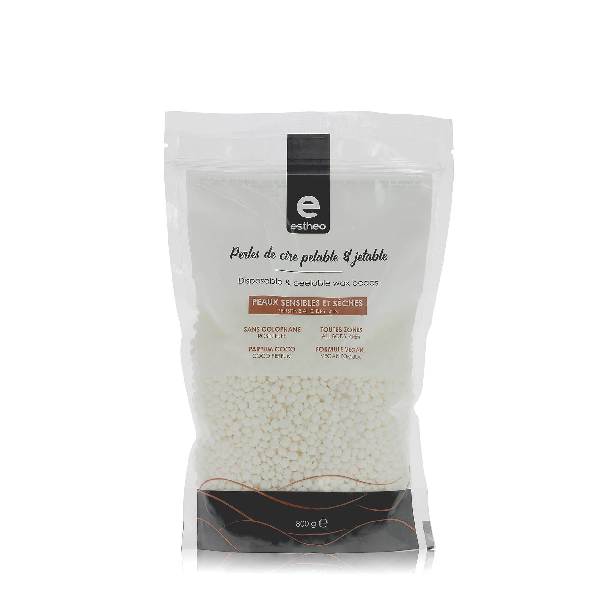 Perles de cire pelable Coco sans colophane - jetable de la marque Estheo Contenance 800g - 1