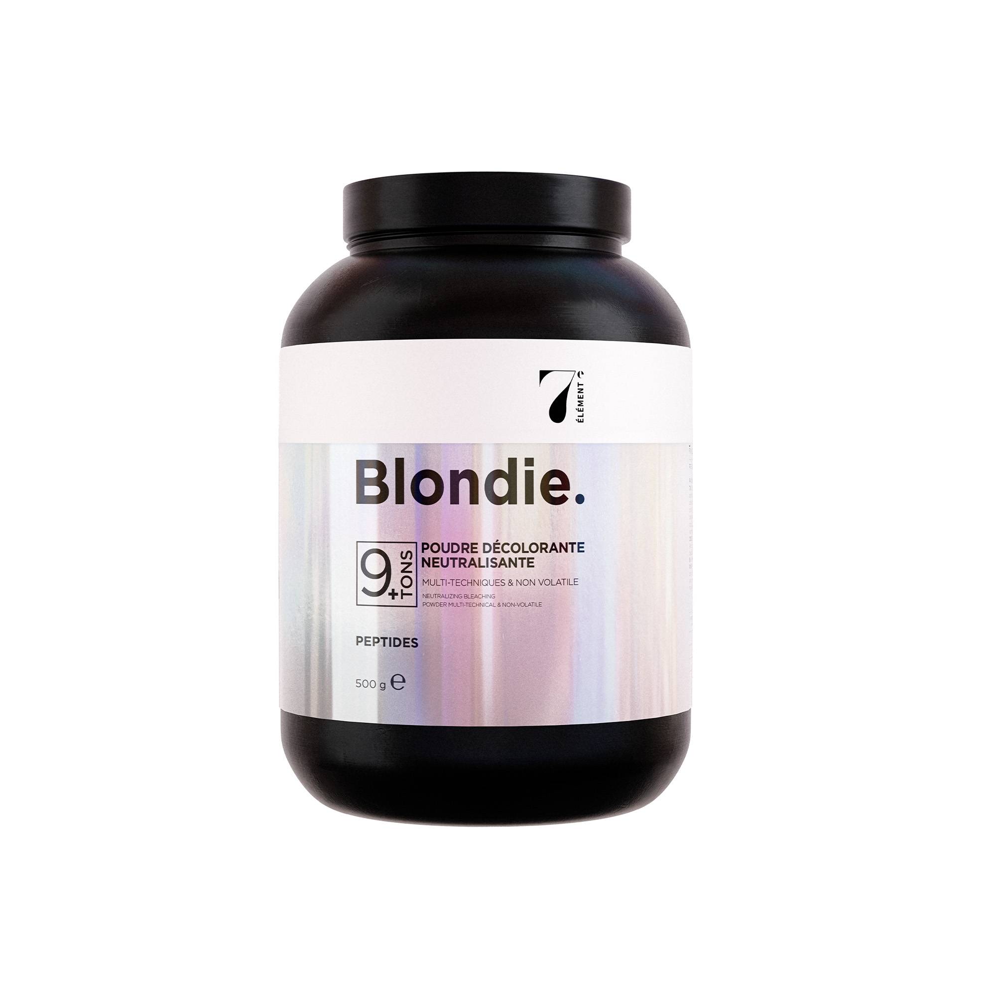 Poudre décolorante 9 tons+ – éclat intense, performance, fibre protégée de la marque 7e ÉLÉMENT Contenance 500g - 1