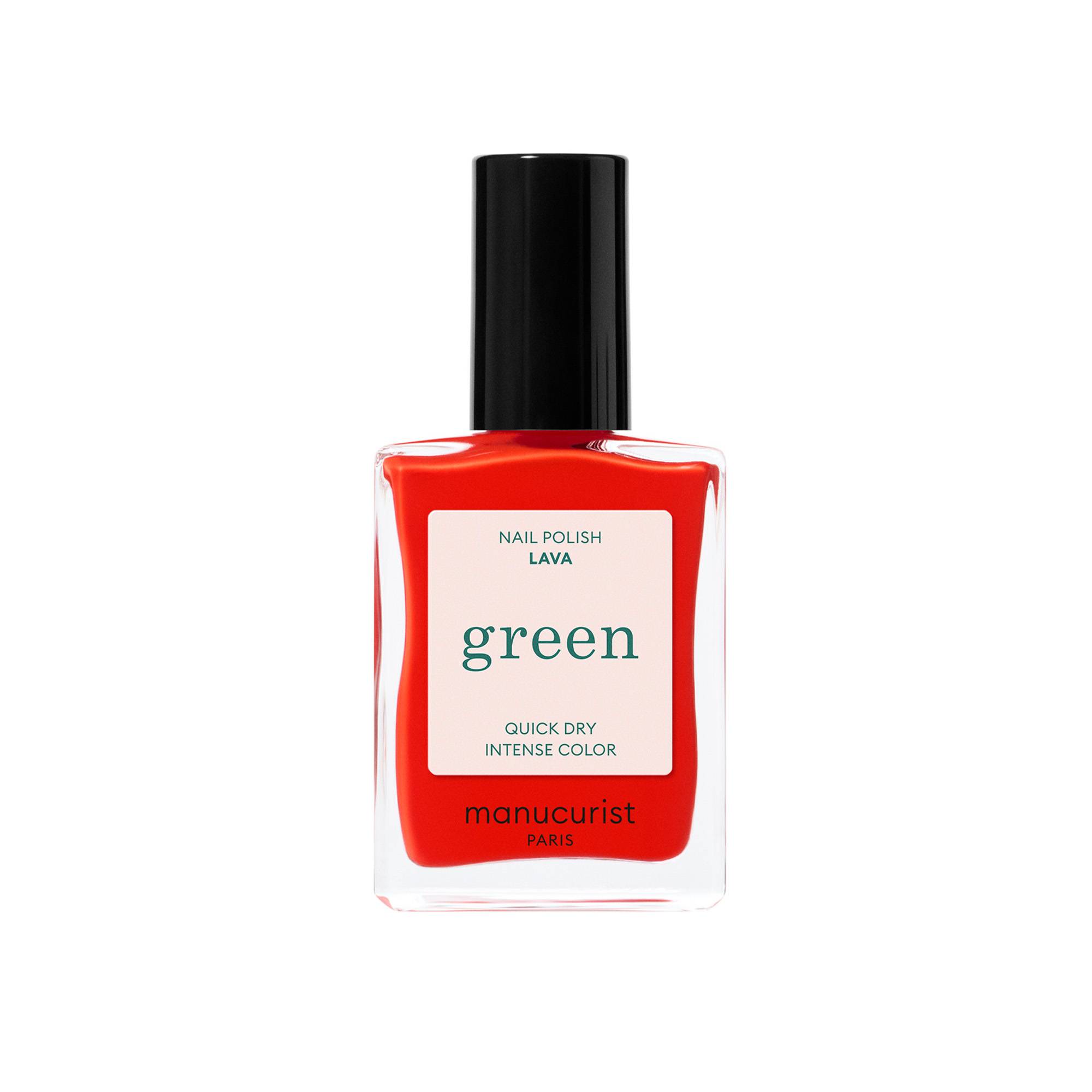 Vernis à ongles – Lava – rouge incandescent, brillance intense, séchage rapide de la marque Manucurist Contenance 15ml - 1