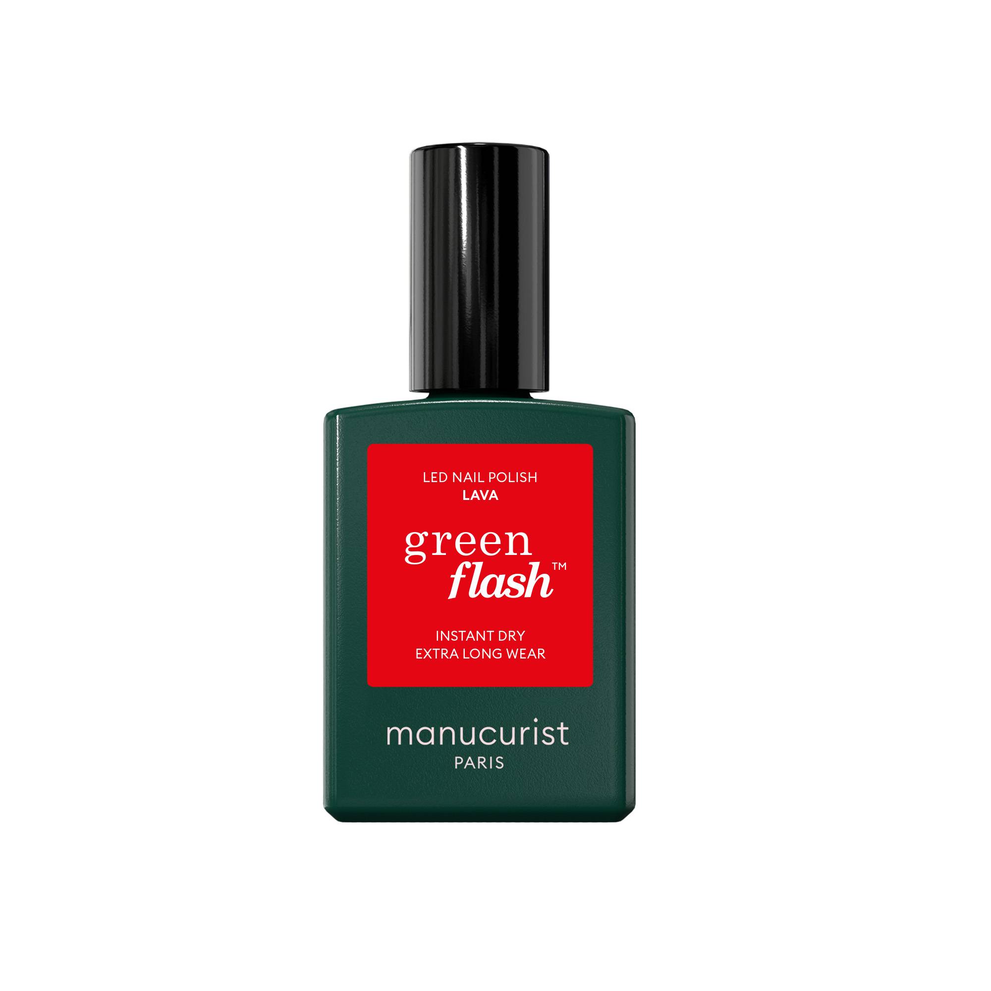 Vernis LED – Lava – rouge volcanique, tenue 12 jours, brillance extrême de la marque Manucurist Contenance 15ml - 1