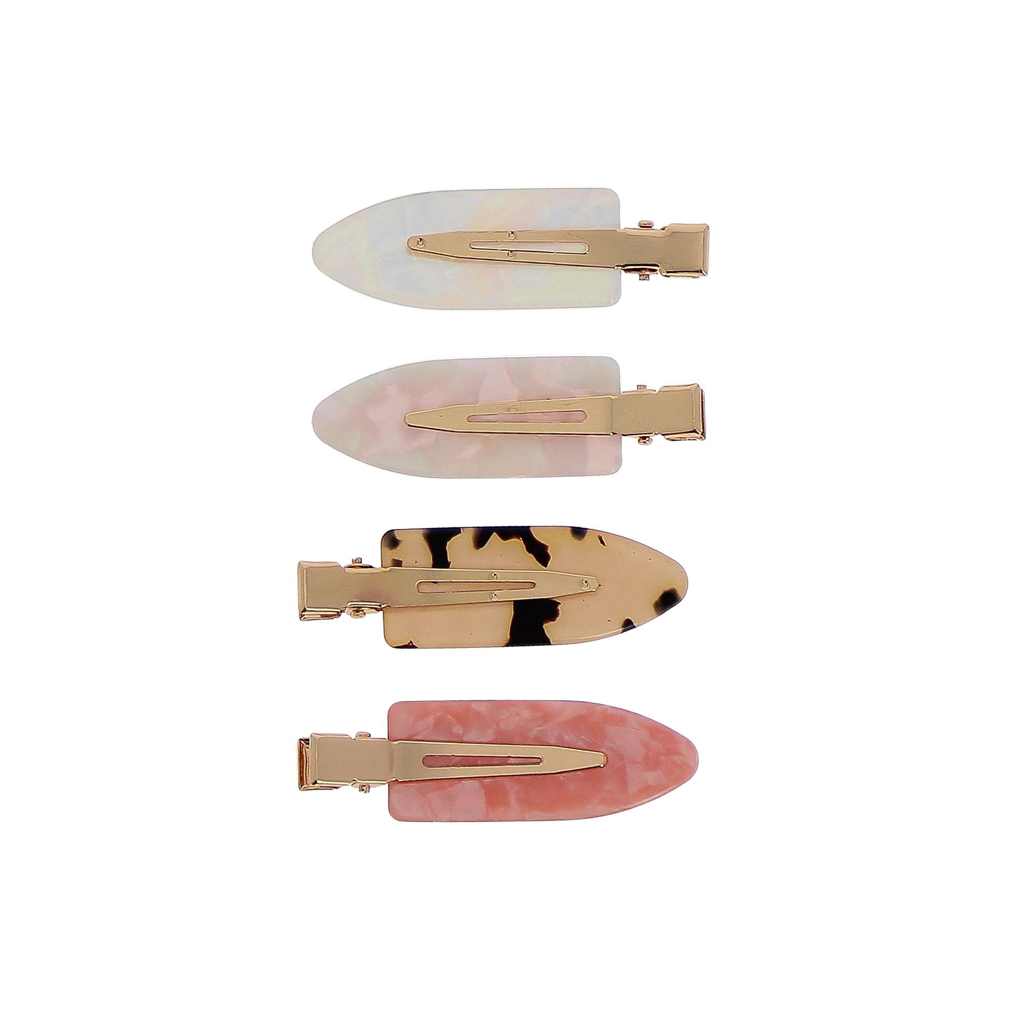 Lot de 4 pinces en acetate sans marque de la marque Bleu Libellule - 1