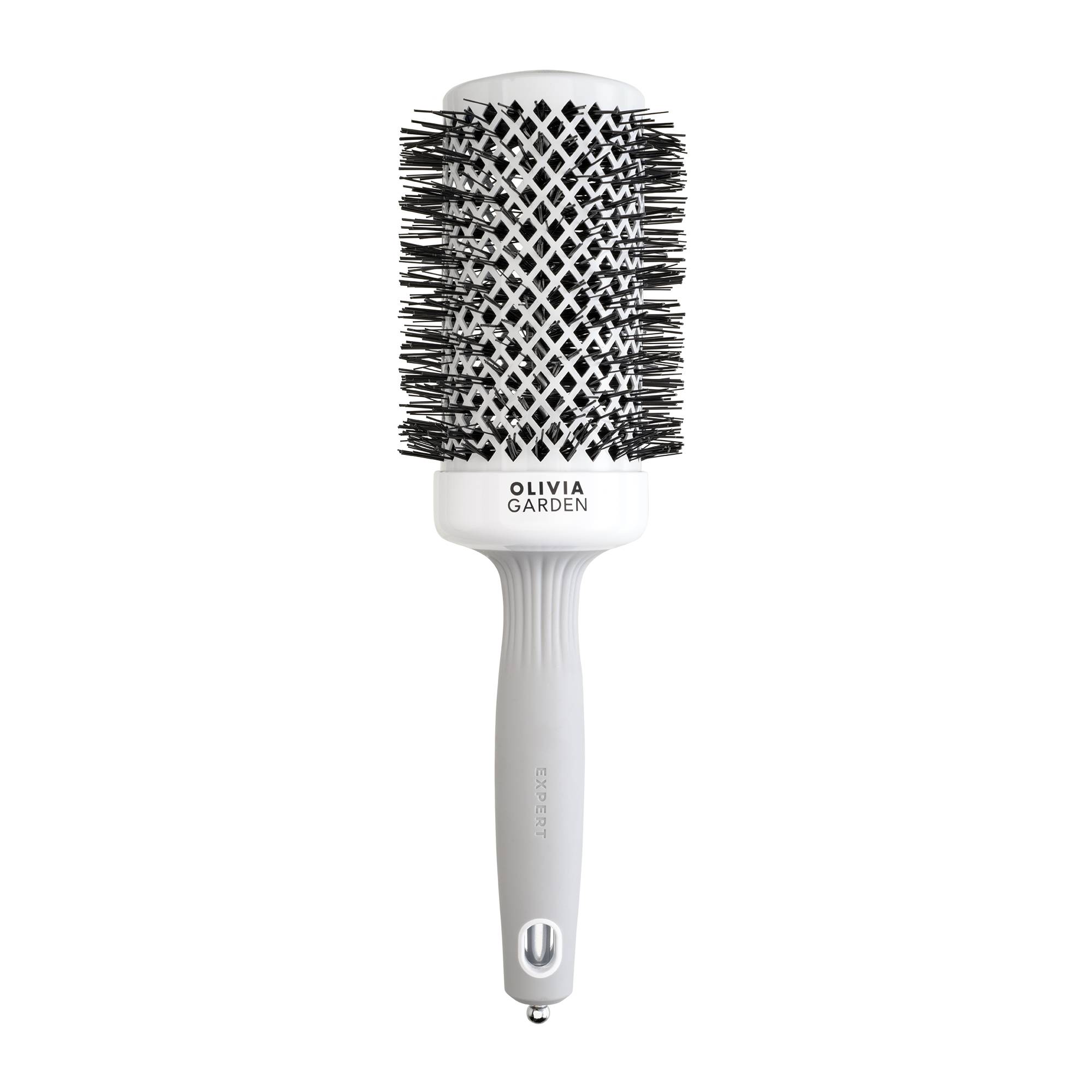 Brosse de brushing Expert Blowout Shine White&Grey 55mm de la marque Olivia Garden - 1
