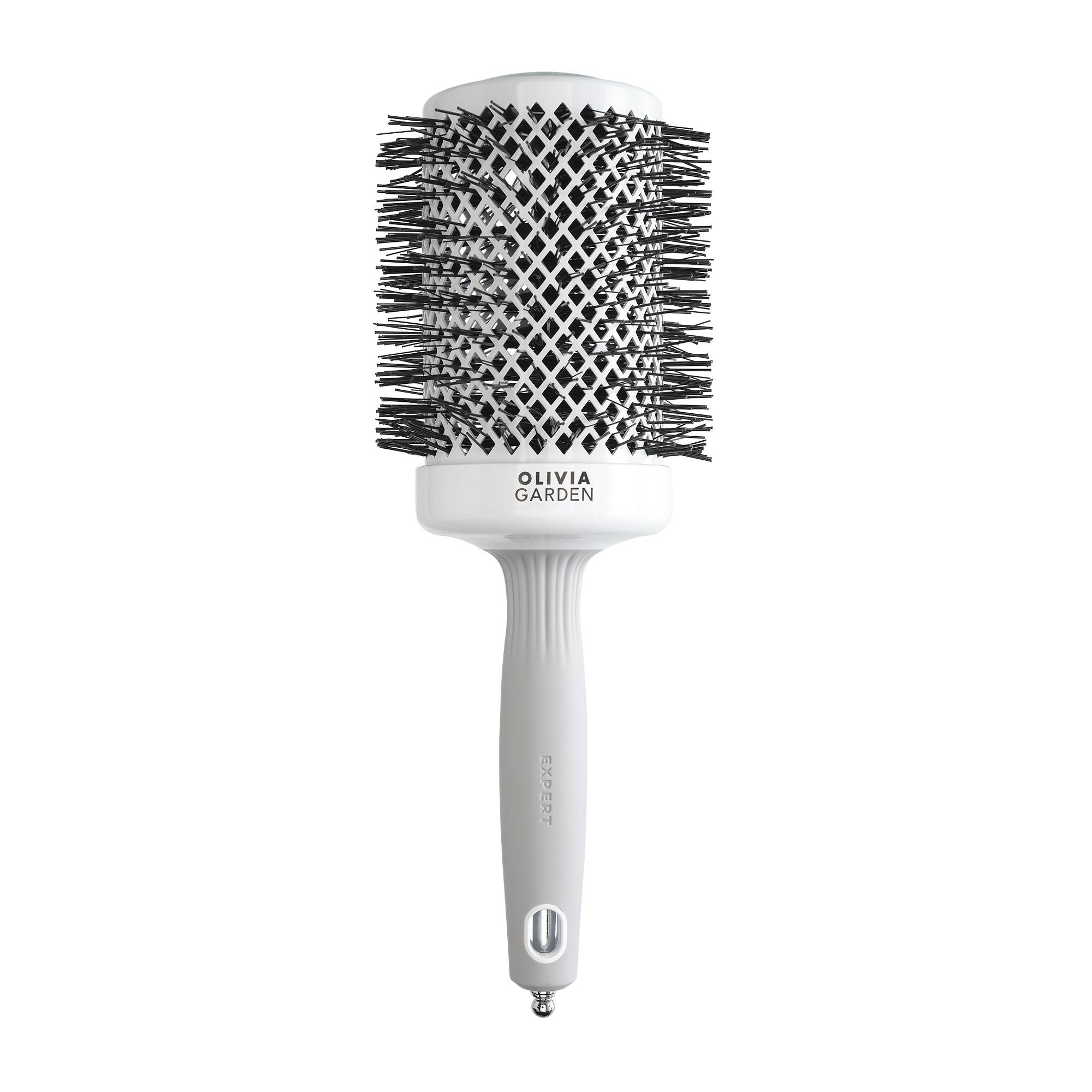Brosse de brushing Expert Blowout Shine White&Grey 65mm de la marque Olivia Garden - 1