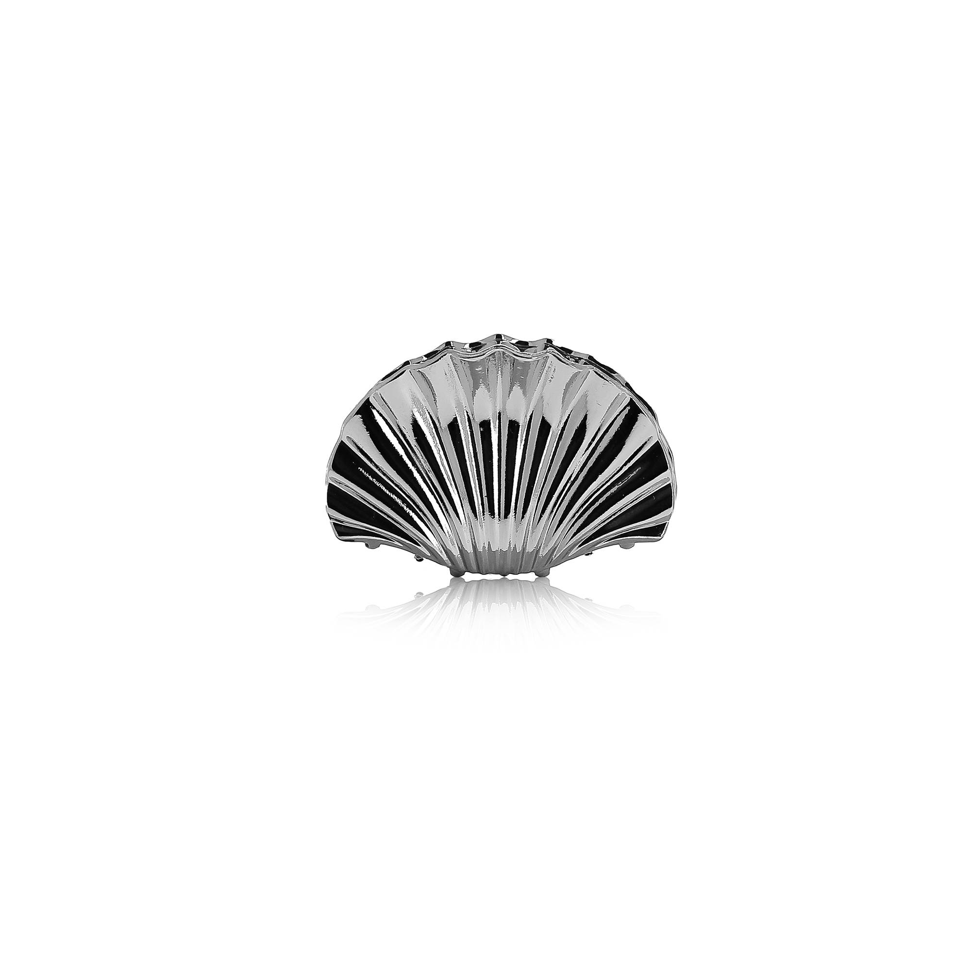 Pince cheveux forme coquillage argent de la marque Bleu Libellule - 1