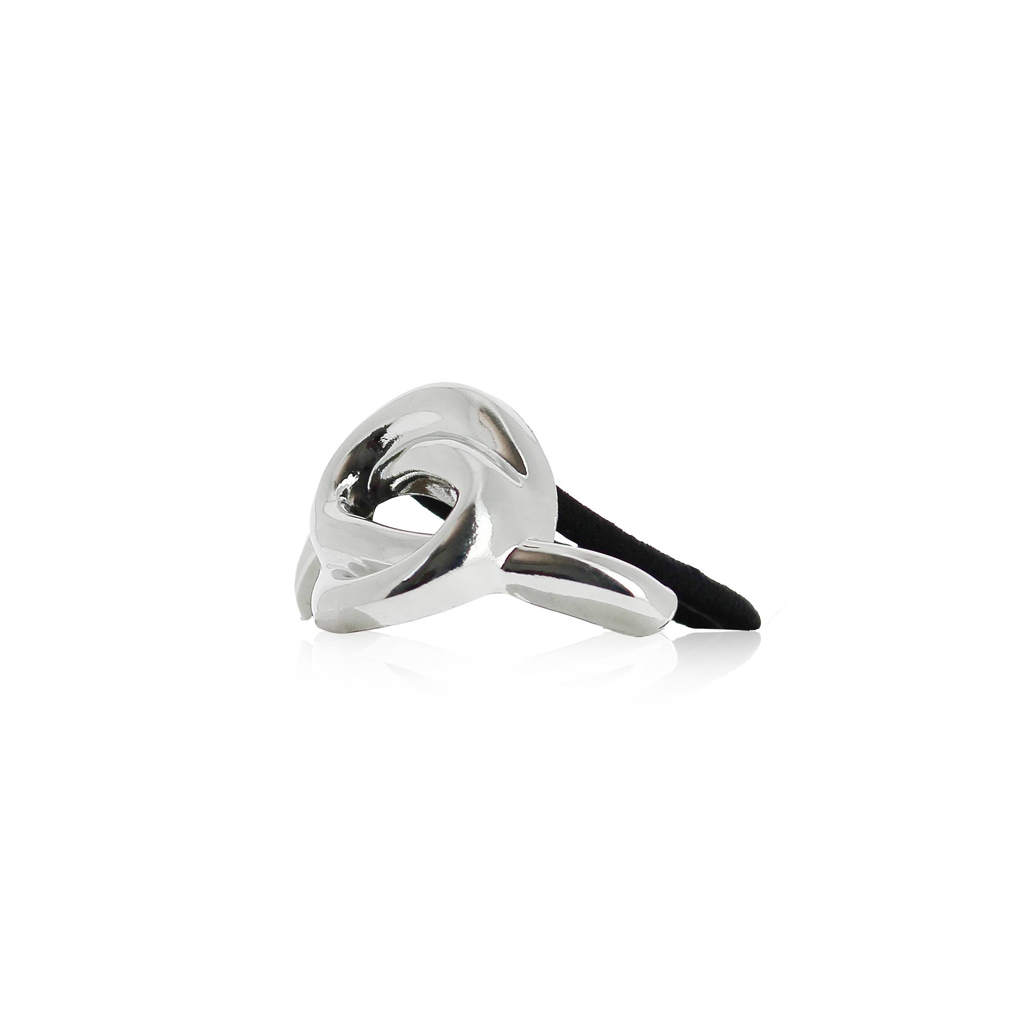 Élastique cheveux métal argent de la marque Bleu Libellule - 1