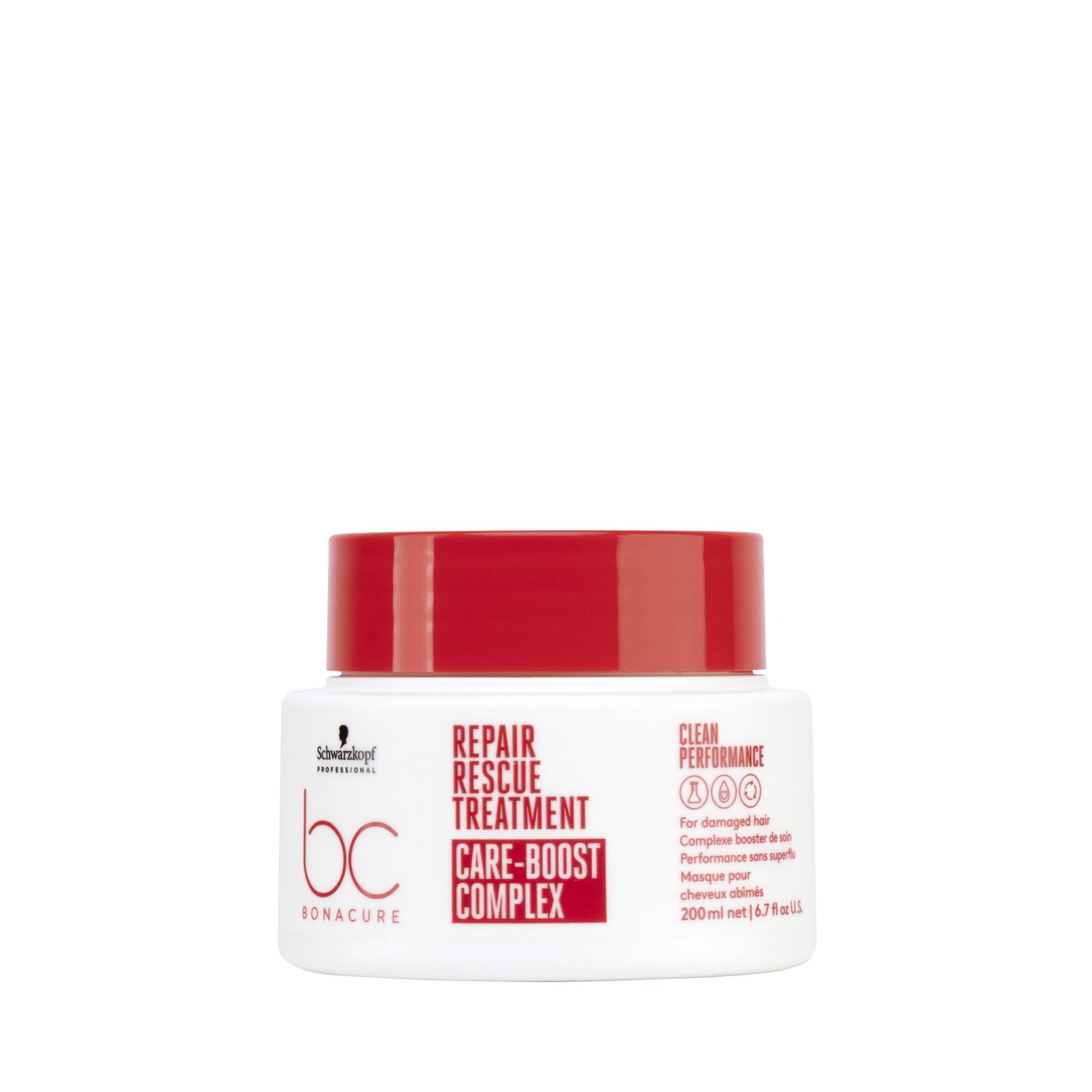 Masque cheveux abîmés BC Clean Repair Rescue Care-Boost Complex de la marque Schwarzkopf Professional Contenance 200ml - 1