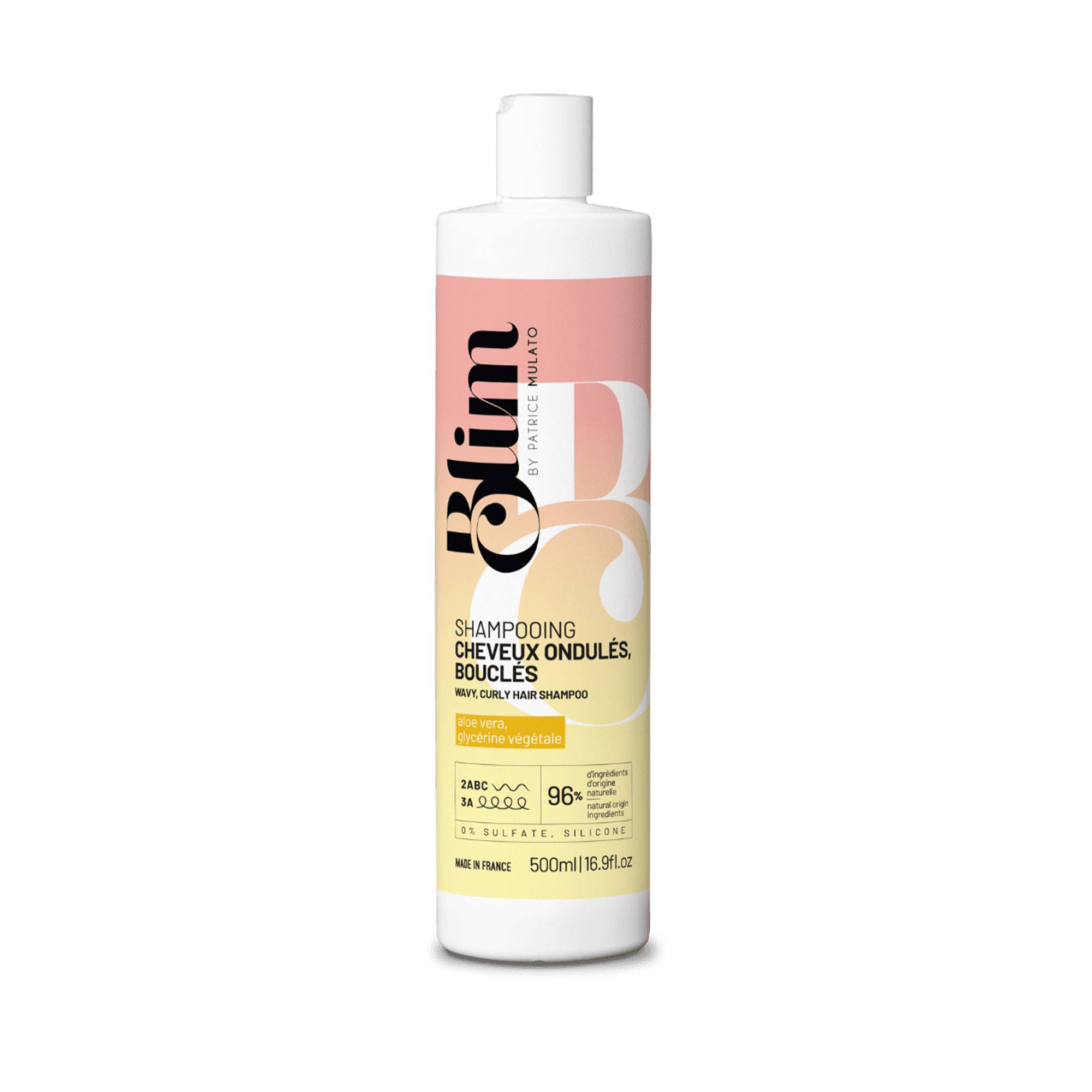 Shampooing cheveux ondulés, bouclés – hydratation intense, réparation, brillance de la marque Mulato Contenance 500ml - 1