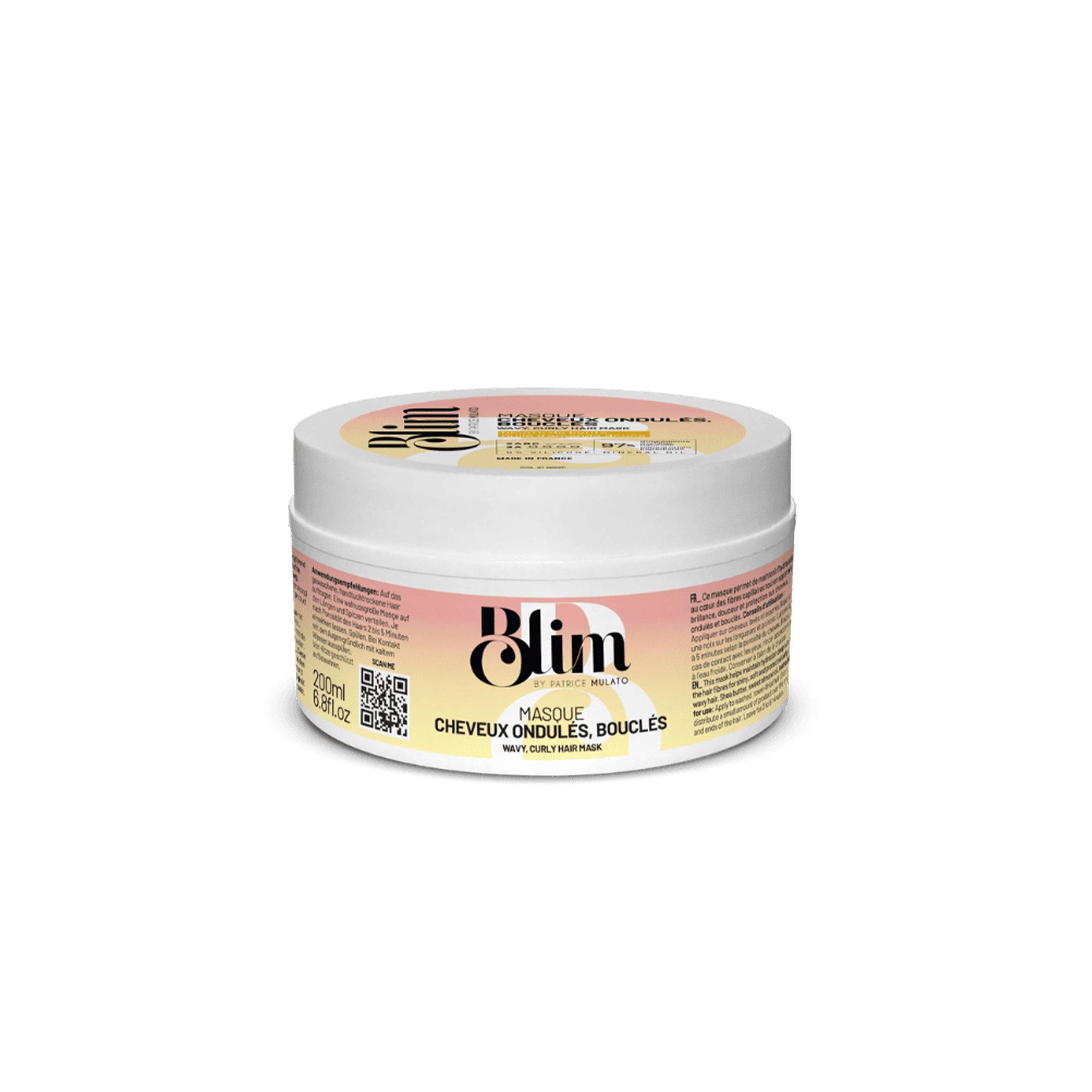 Masque cheveux ondulés, bouclés – nutrition, brillance, protection de la marque Mulato Contenance 200ml - 1