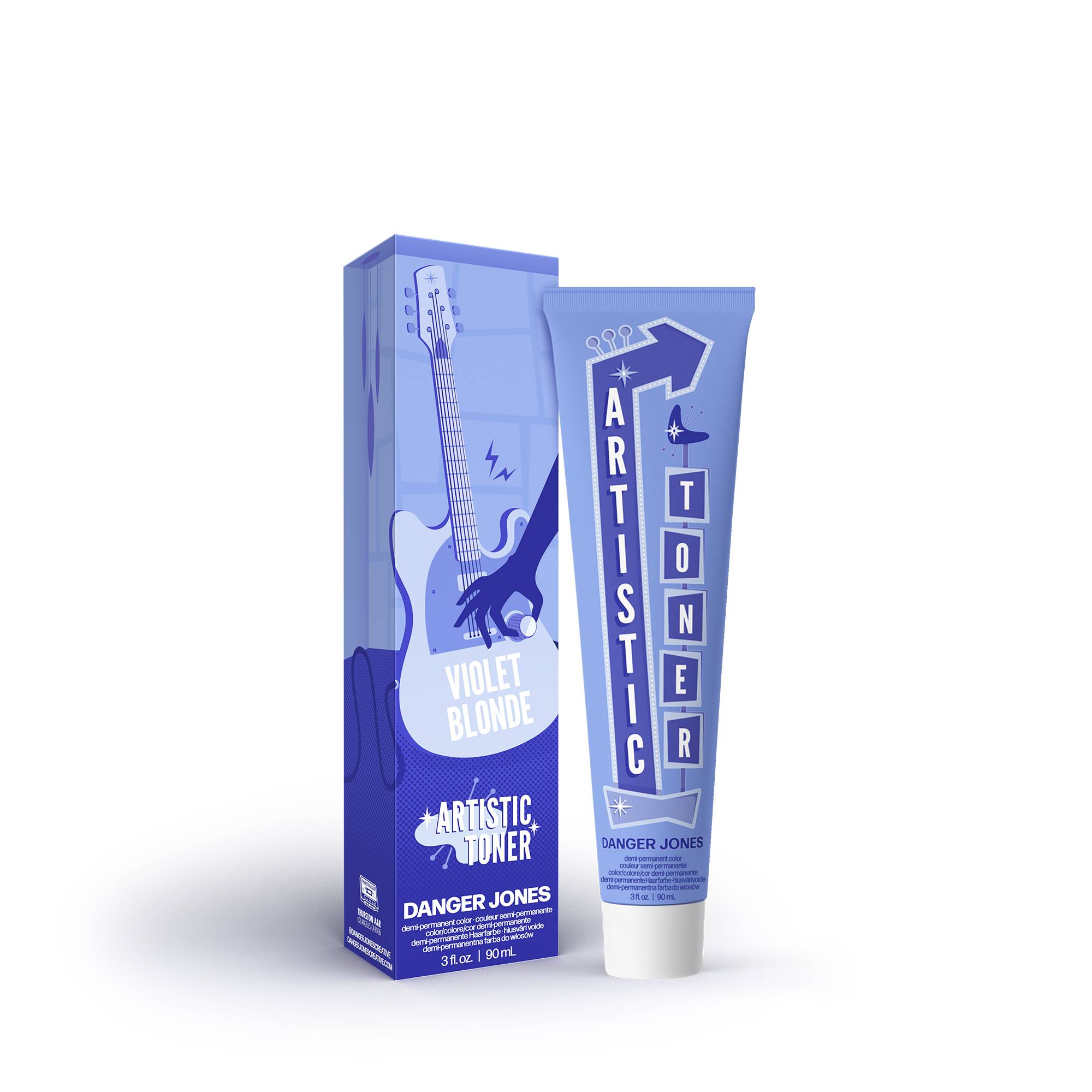 Toner artistic Violet Blonde – tons froids, éclat nacré, correction précise de la marque Danger Jones Contenance 90ml - 1