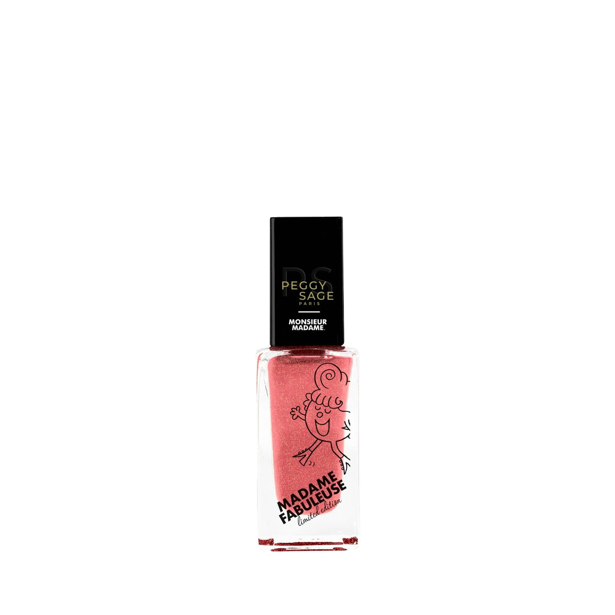 Vernis à ongles Madame Fabuleuse – corail pailleté, glamour, séchage rapide de la marque Peggy Sage Contenance 11ml - 1