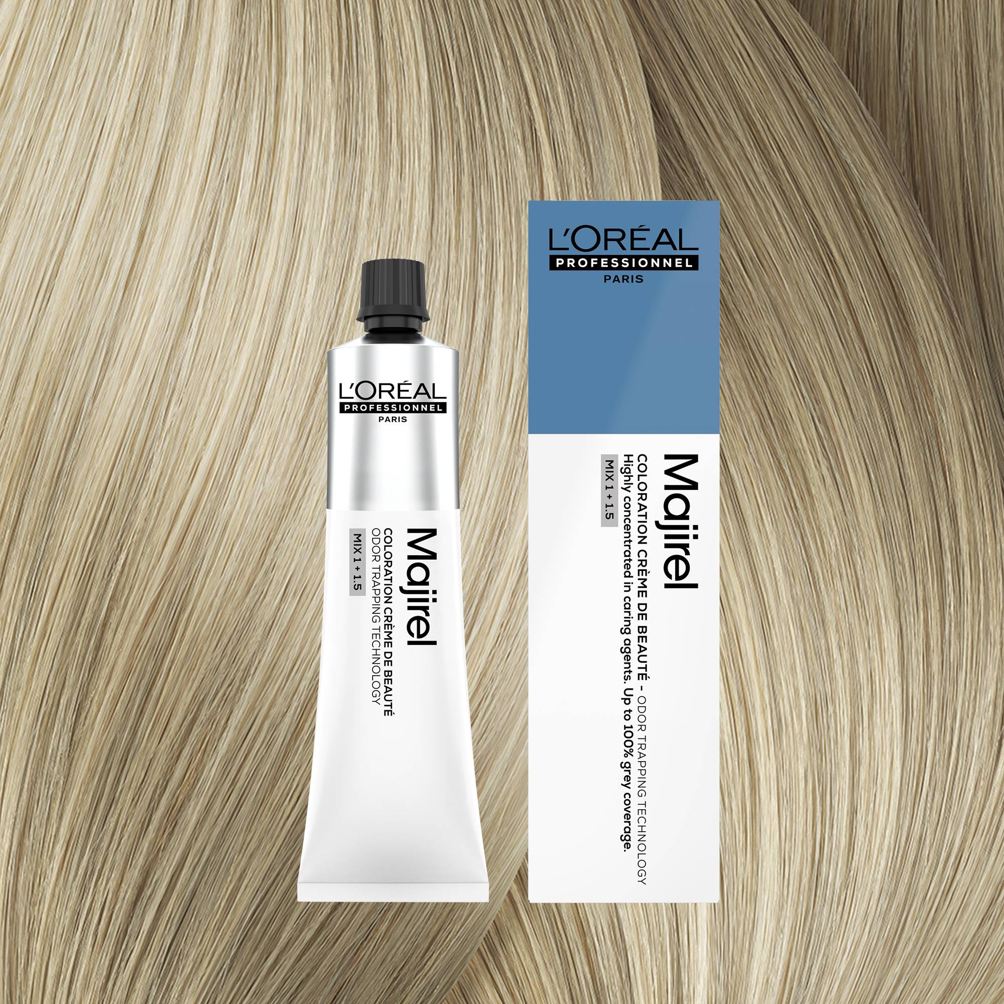 Coloration crème de beauté Majirel High Lift Ash+ de la marque L'Oréal Professionnel Contenance 60ml - 1