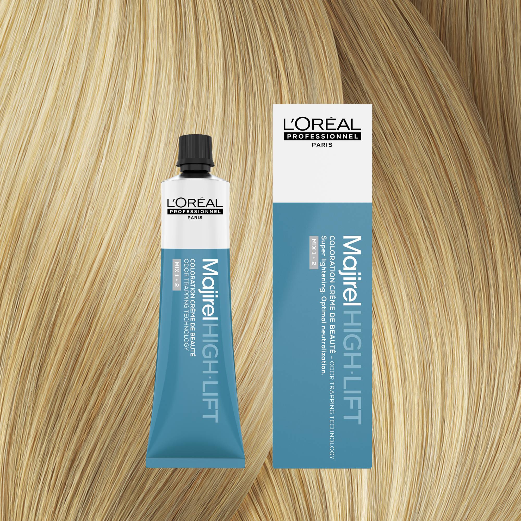 Coloration crème de beauté Majirel High Lift Neutre de la marque L'Oréal Professionnel Contenance 60ml - 1