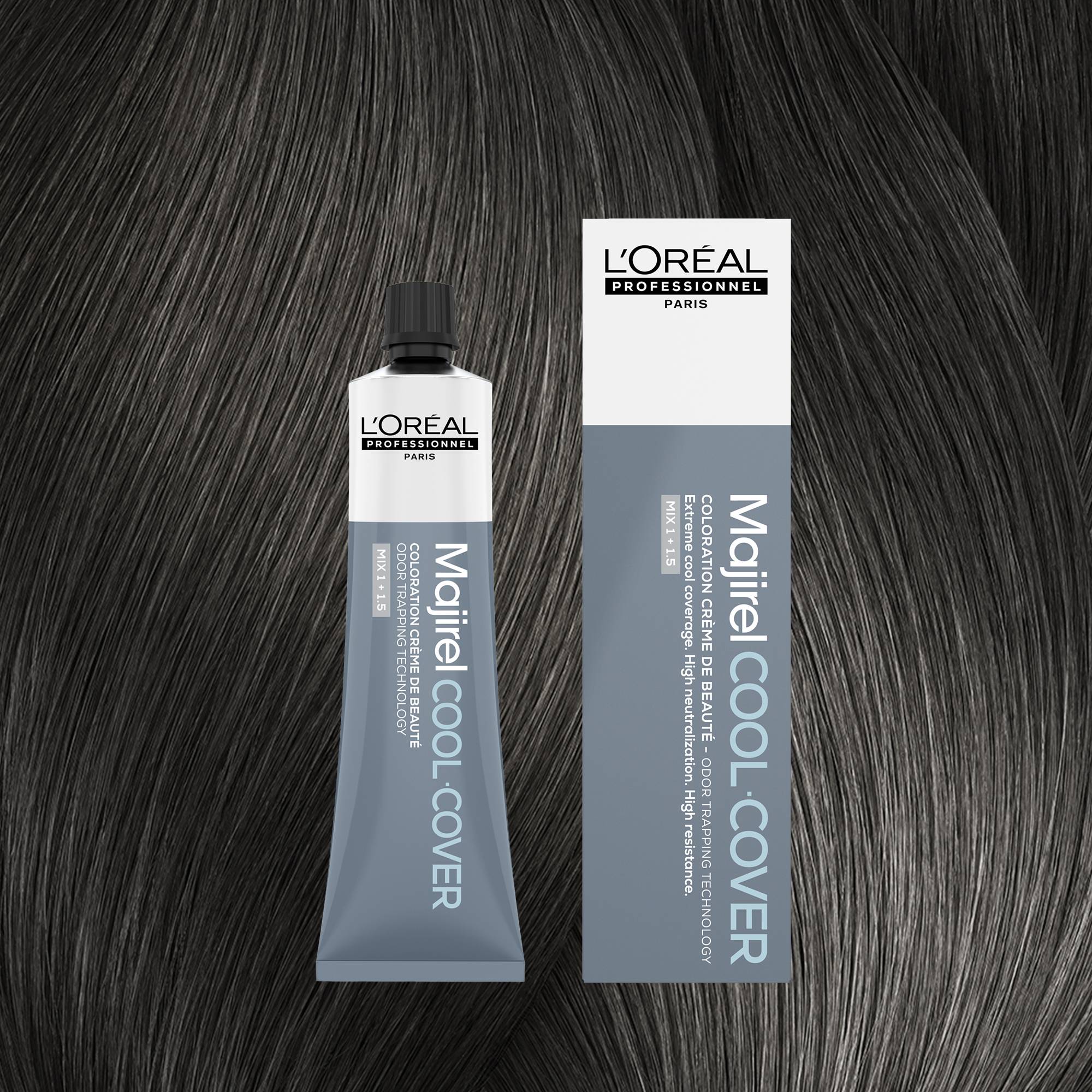 Coloration crème de beauté Majirel Cool Cover Blond Foncé Cendré 6.1 de la marque L'Oréal Professionnel Contenance 60ml - 1