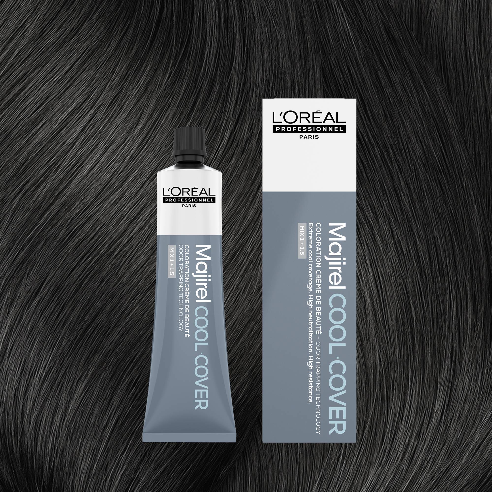 Coloration crème de beauté Majirel Cool Cover 4 Châtain de la marque L'Oréal Professionnel Contenance 60ml - 1