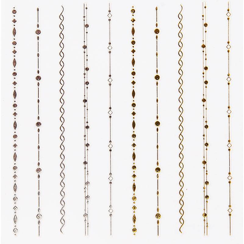 Décors adhésifs pour ongles Bijoux dorés de la marque Peggy Sage - 1