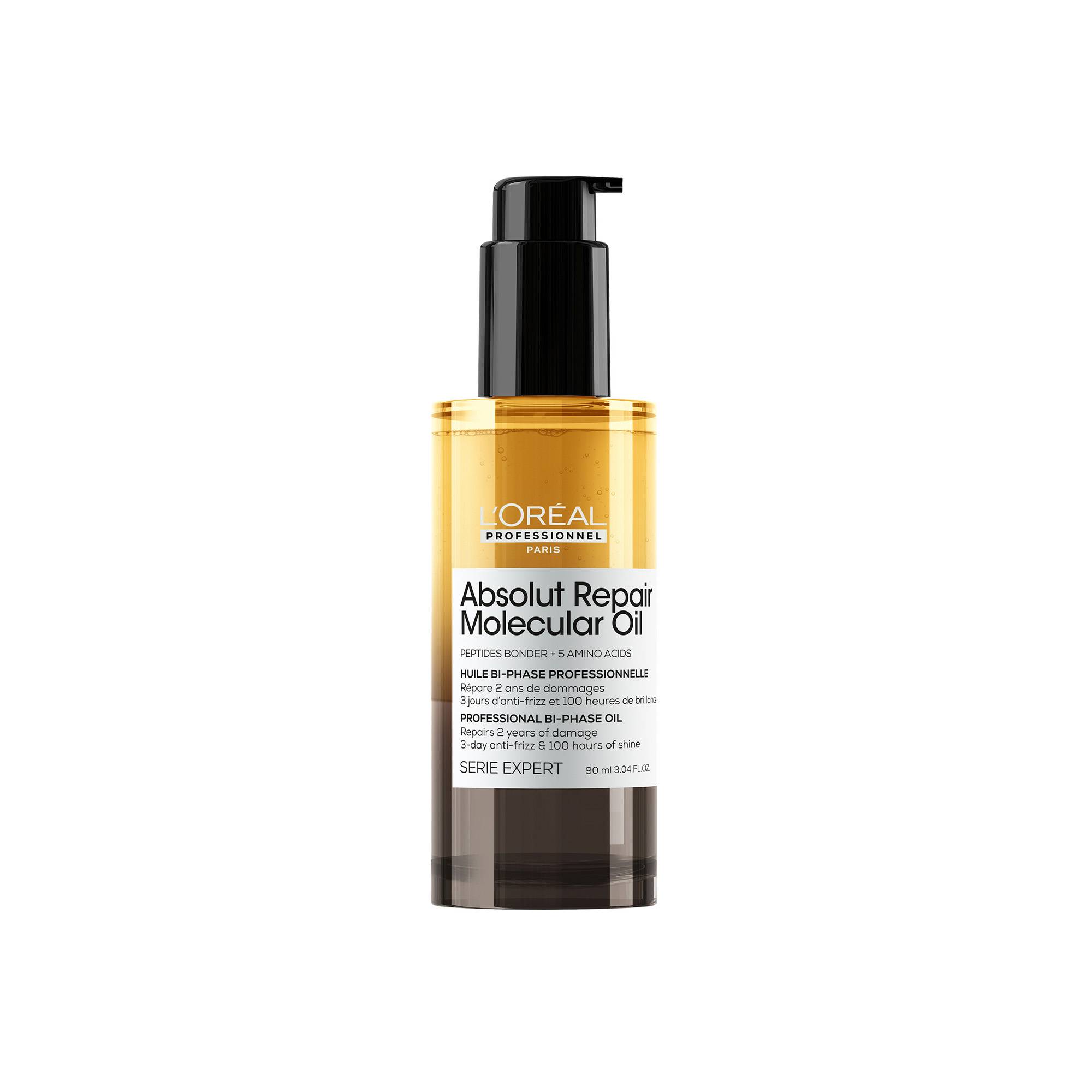 Huile réparatrice Absolut Repair Molecular – nutrition, anti-frisottis, brillance de la marque L'Oréal Professionnel Contenance 90ml - 1