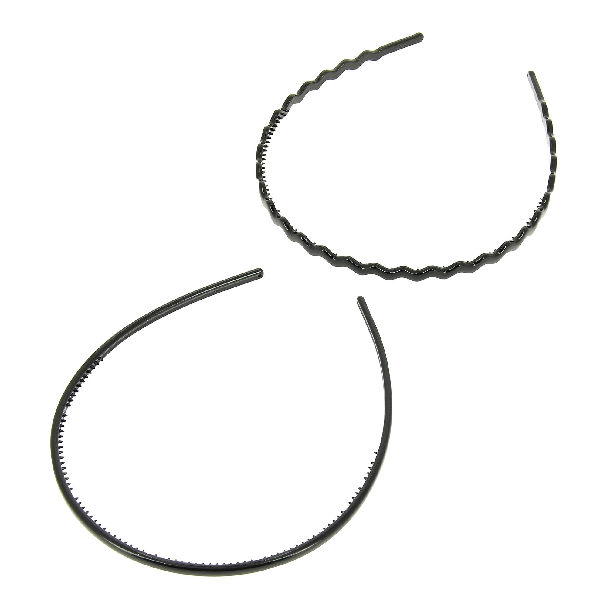 Serre-tête noir et zigzag x2 de la marque Coiffeo - 1