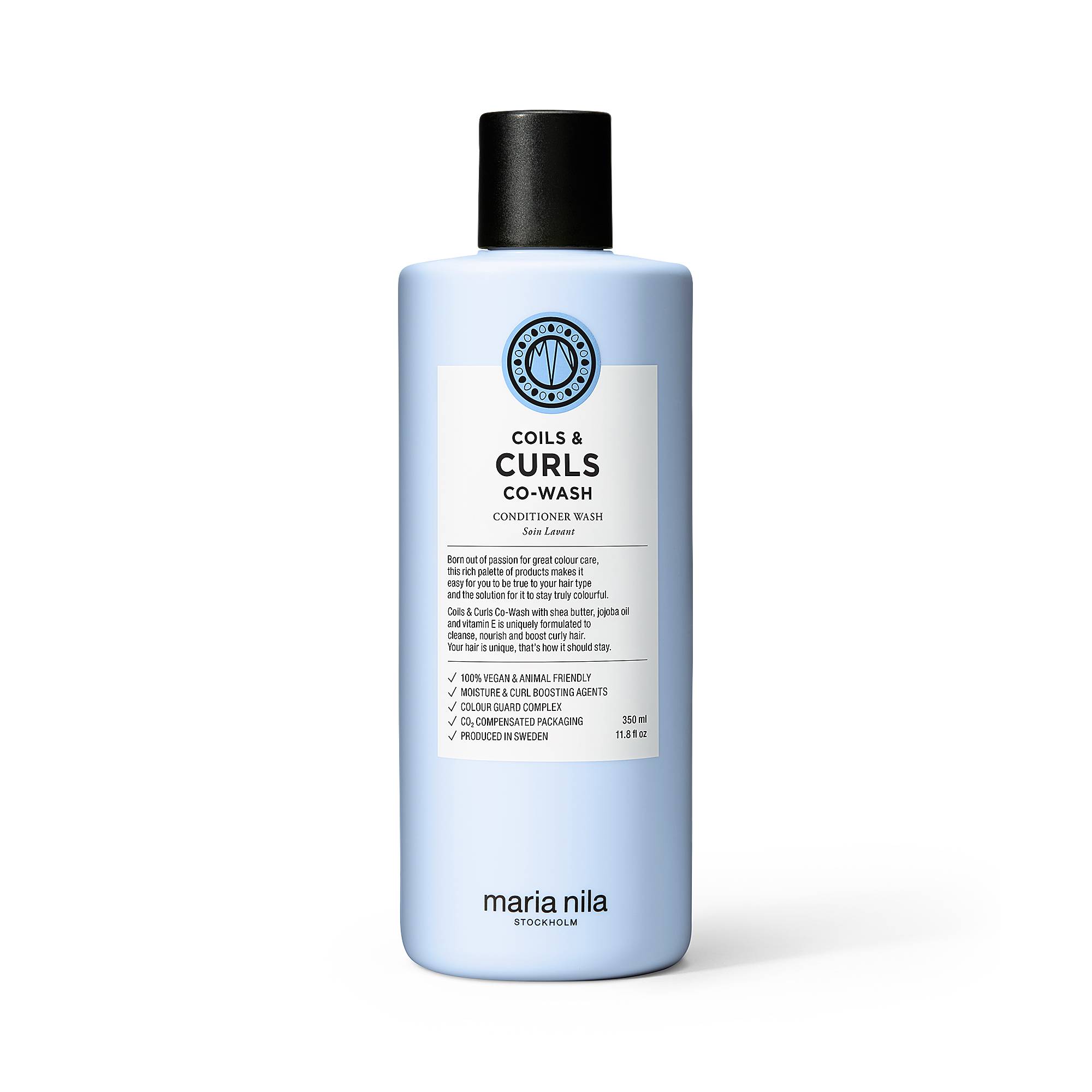 Soin lavant Co-wash Coils and Curls hydratant et démêlant de la marque Maria Nila Contenance 350ml - 1