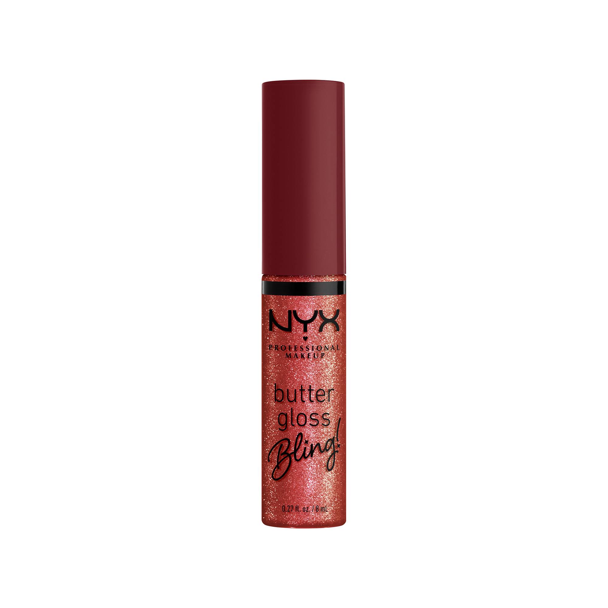 Gloss lèvres BUTTER GLOSS BLING Big Spender – brillance, confort, fini pailleté de la marque NYX Professional Makeup Contenance 14g - 1