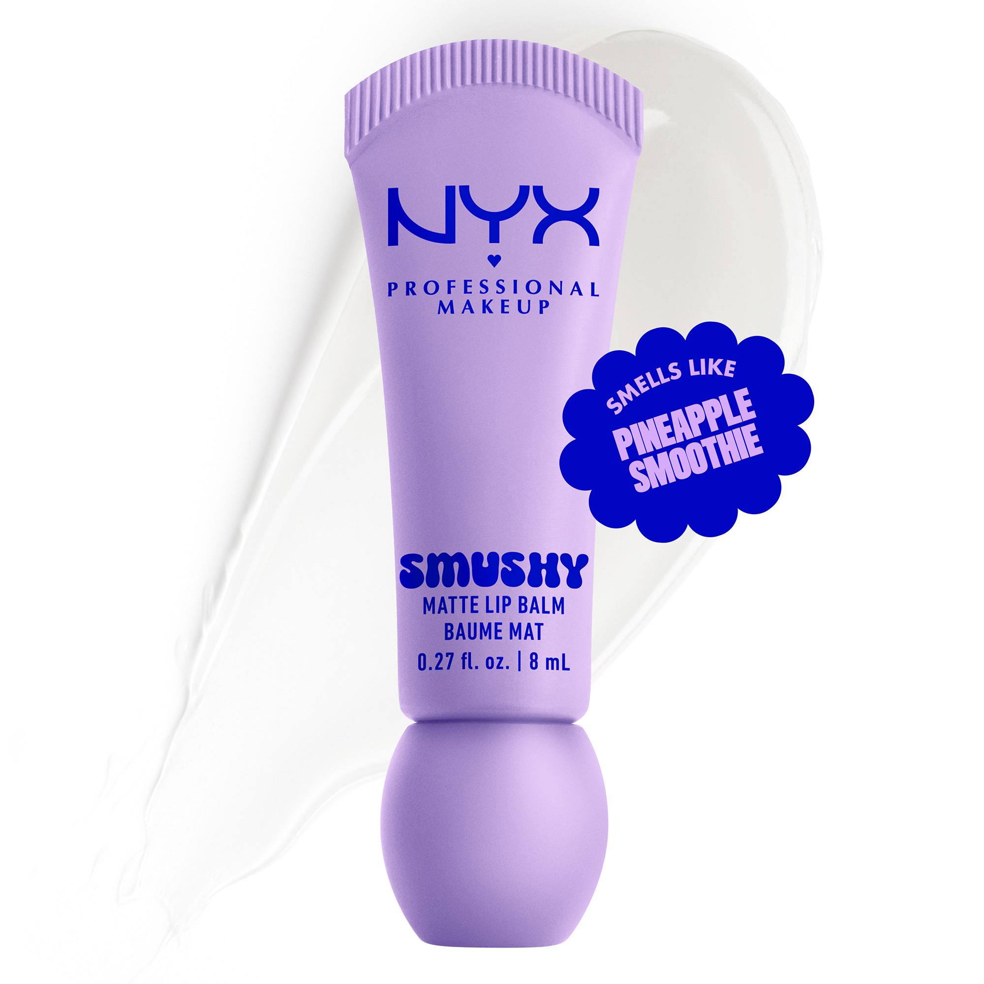 Baume lèvres SMUSHY Sugar Smush – confort, fini mat, parfum gourmand de la marque NYX Professional Makeup Contenance 8ml - 1
