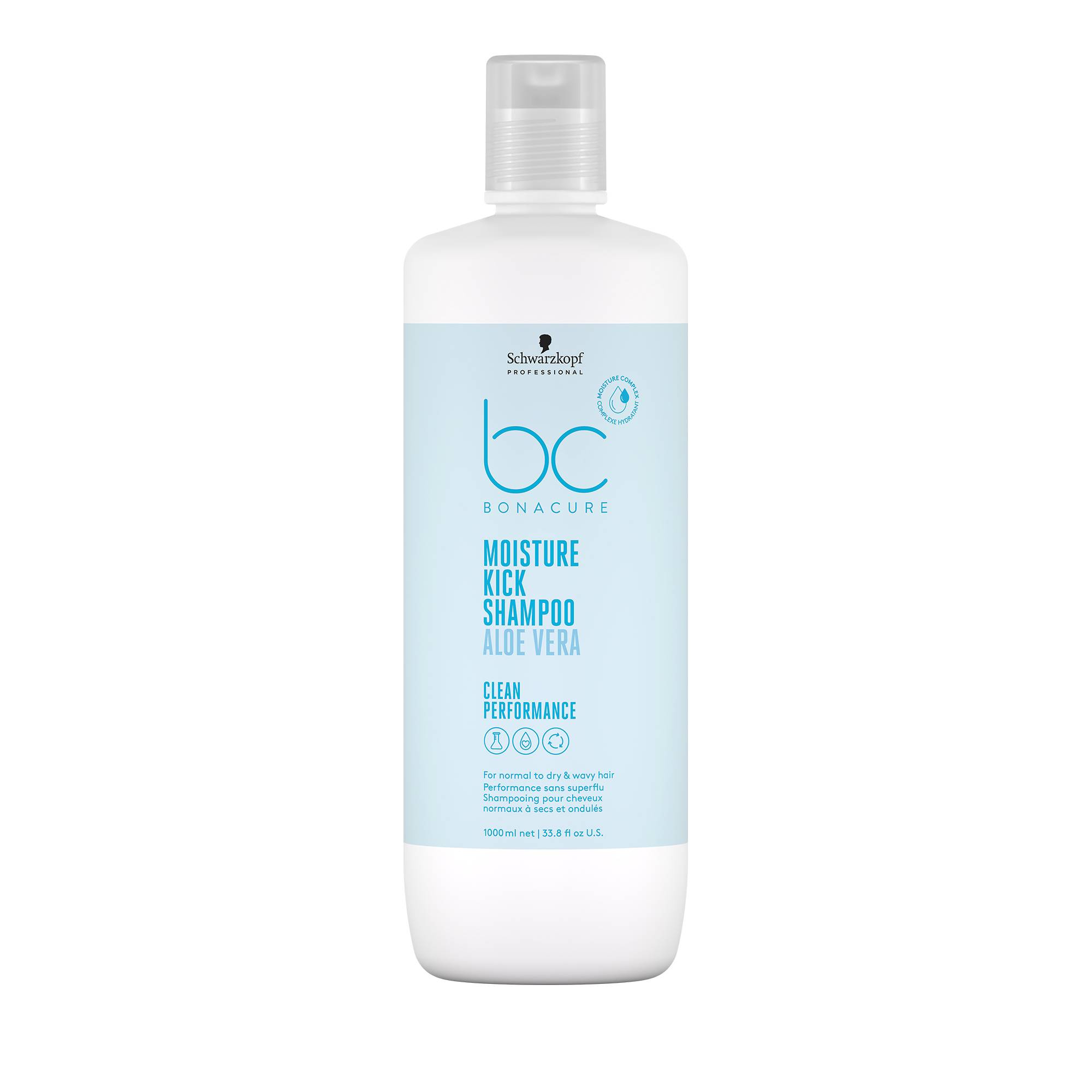 Shampoing hydratant cheveux secs Moisture Kick – douceur, souplesse, brillance de la marque Schwarzkopf Professional Contenance 1000ml - 1