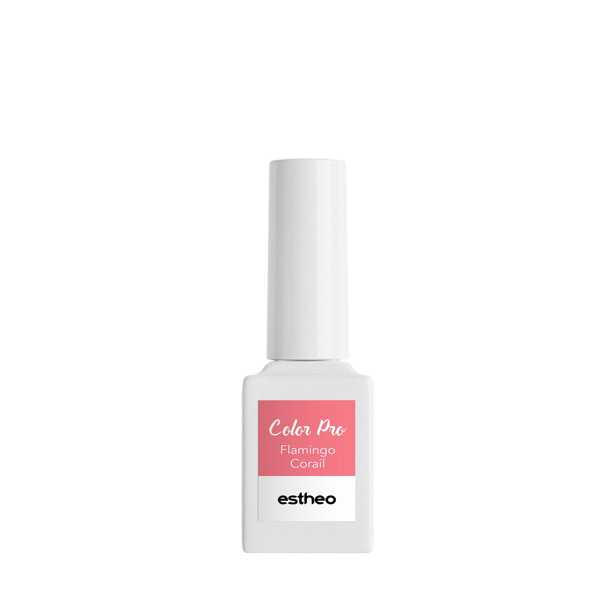Vernis semi-permanent Color Pro 21 Flamingo corail de la marque Estheo Contenance 10ml - 1