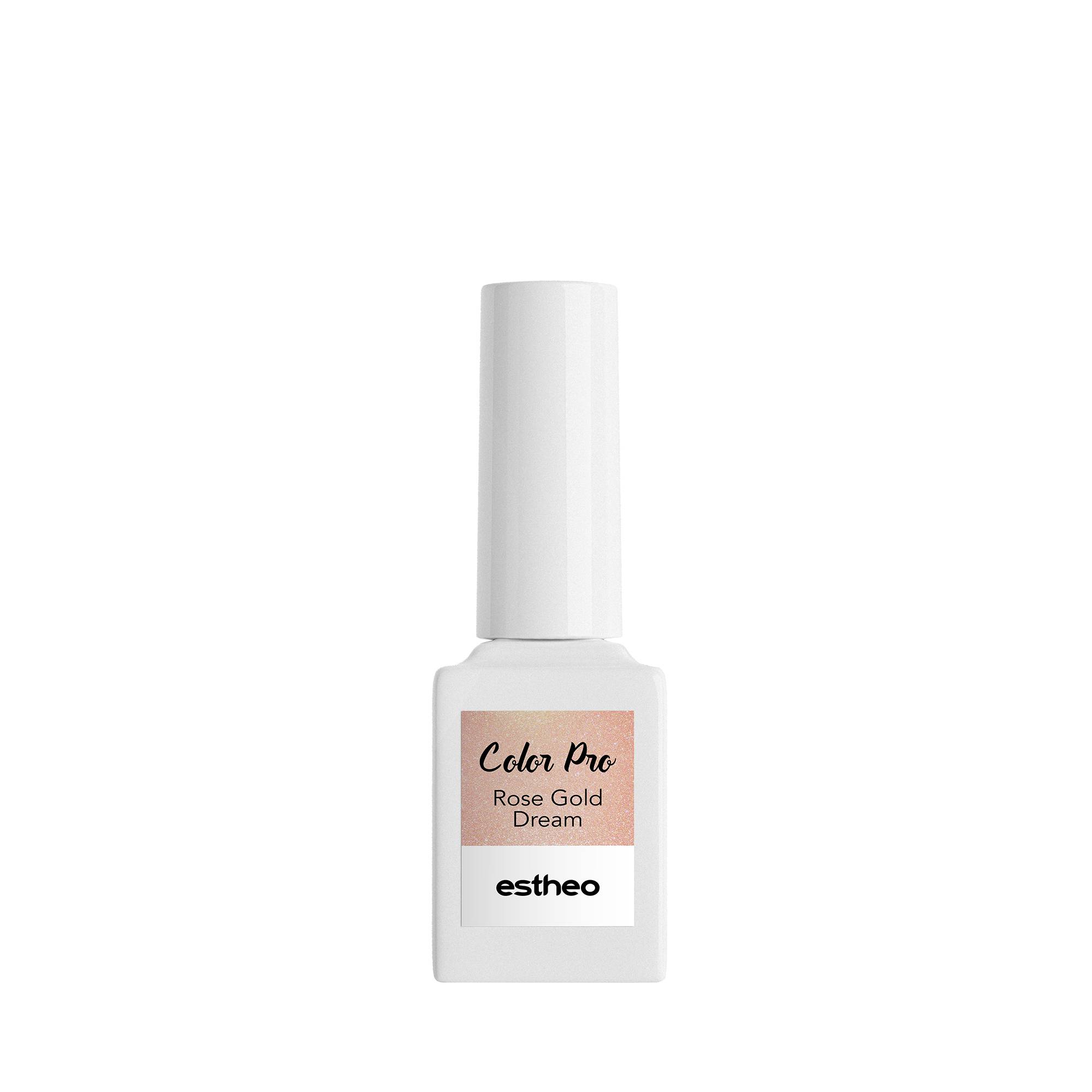 Vernis semi-permanent Color Pro 55 Rose Gold Dream de la marque Estheo Contenance 10ml - 1