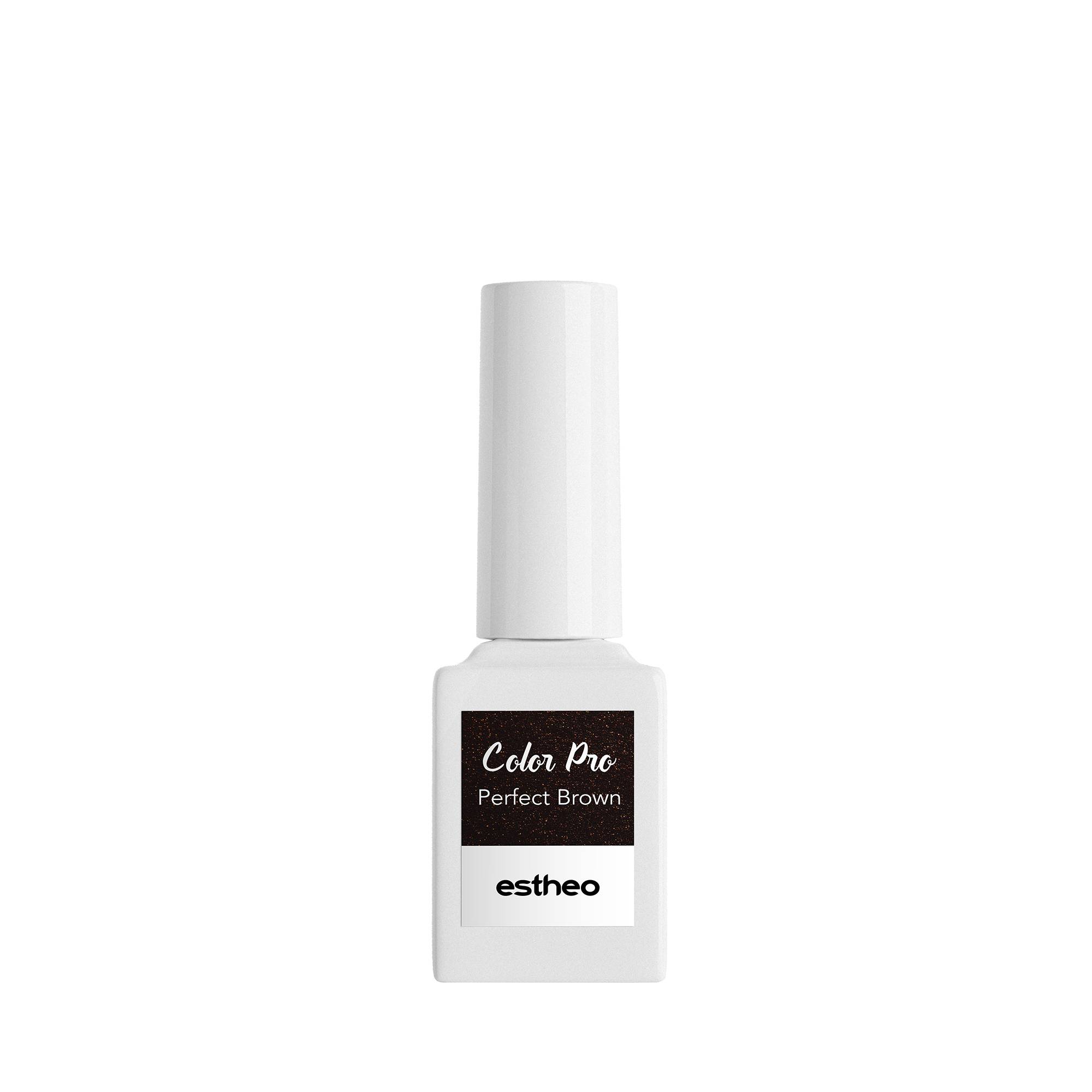 Vernis semi-permanent Color Pro 57 Perfect Brown de la marque Estheo Contenance 10ml - 1