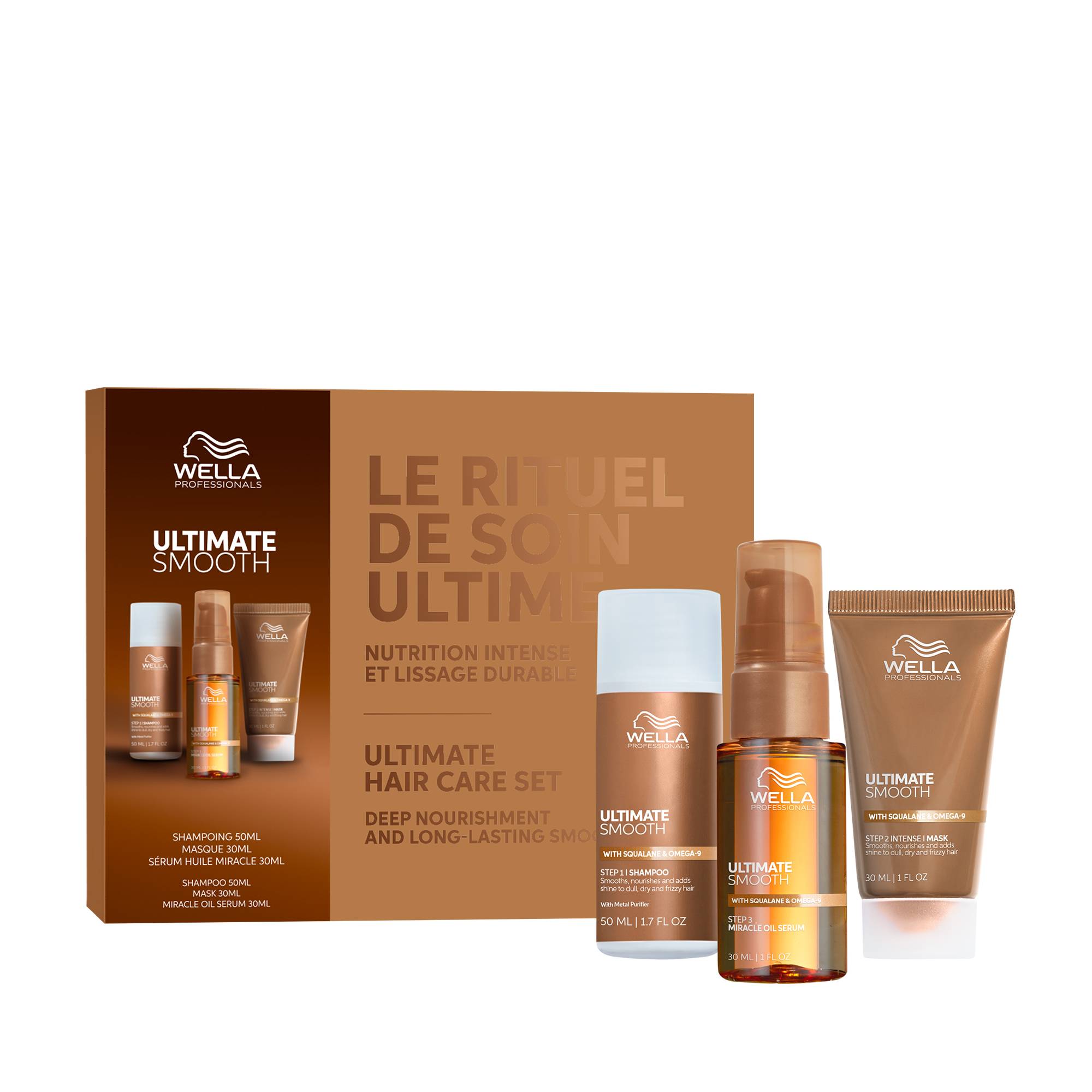 Coffret cheveux Ultimate Smooth – nutrition, lissage, brillance de la marque Wella Professionals Contenance 110ml - 1
