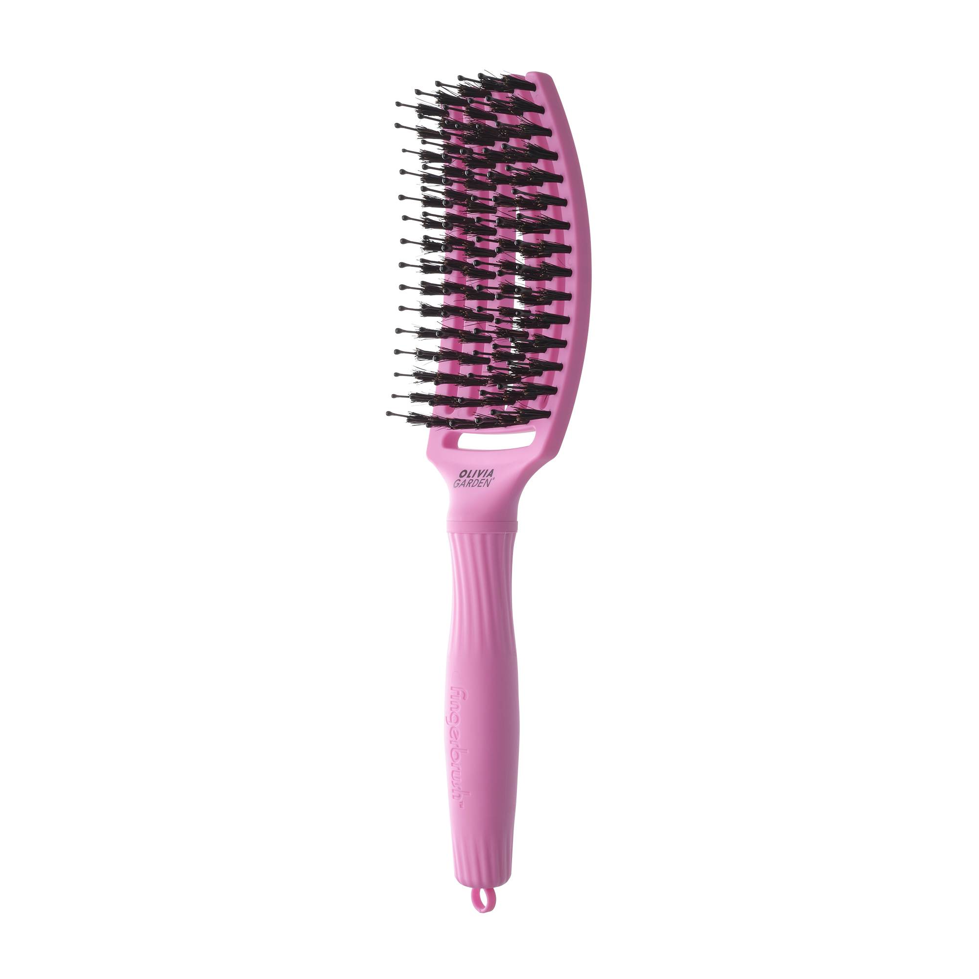 Brosse démêlante FingerBrush Boar&Nylon Pink Tokyo - Collection Think Pink 2025 de la marque Olivia Garden - 1