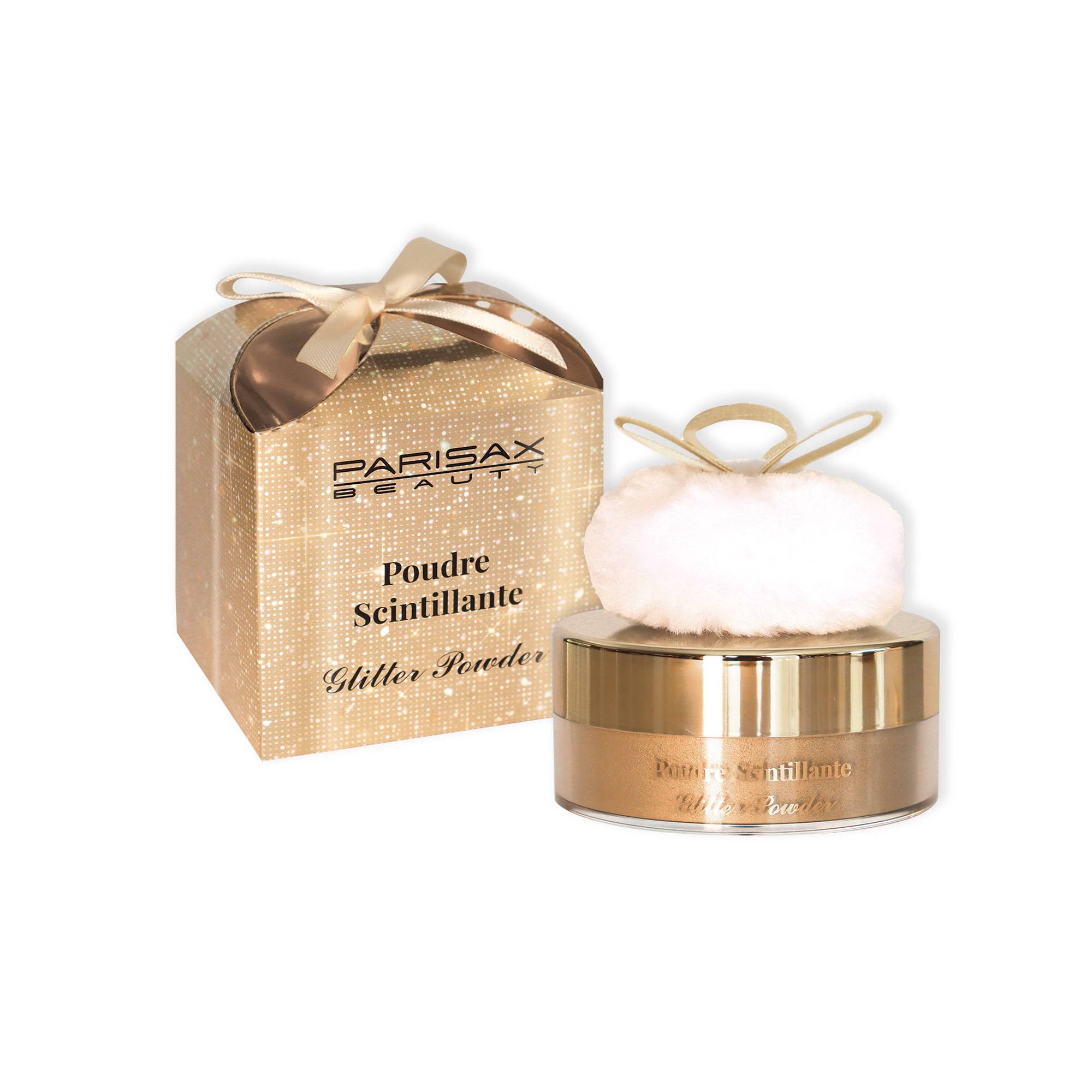 Poudre scintillante festive – éclat doré, peau lumineuse, application douce de la marque Parisax - 1