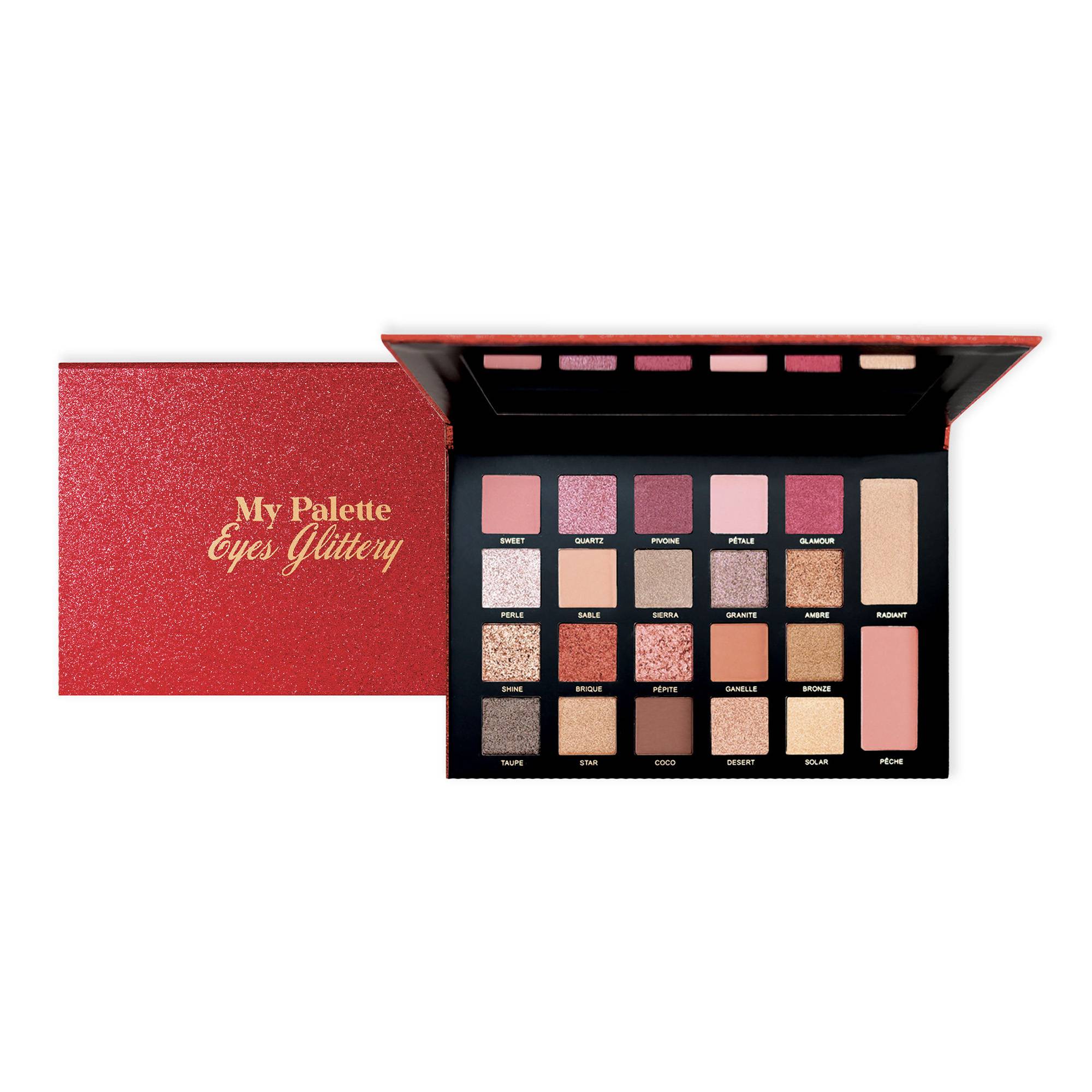 Palette fards crème pailletés – teintes chaudes, fini lumineux, effet glamour de la marque Parisax - 1