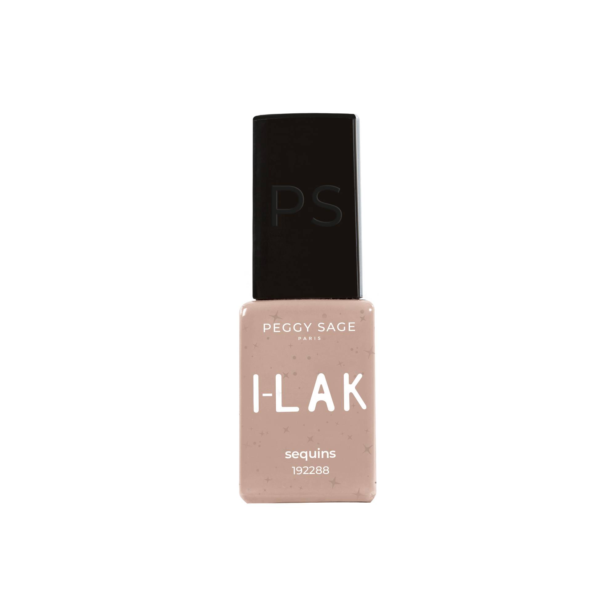Vernis semi-permanent I-LAK Sequins – paillettes dorées, effet festif de la marque Peggy Sage Contenance 5ml - 1