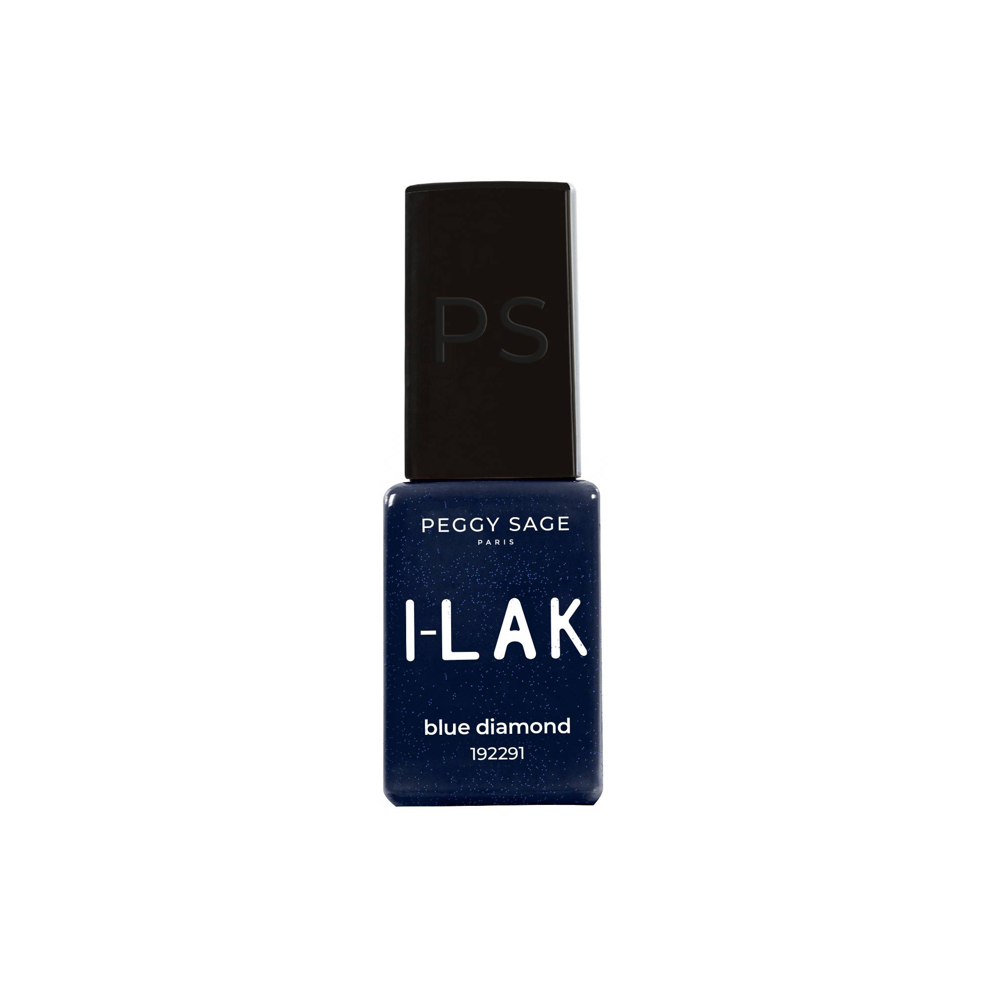 Vernis semi-permanent I-LAK Blue Diamond – bleu nuit scintillant de la marque Peggy Sage Contenance 5ml - 1
