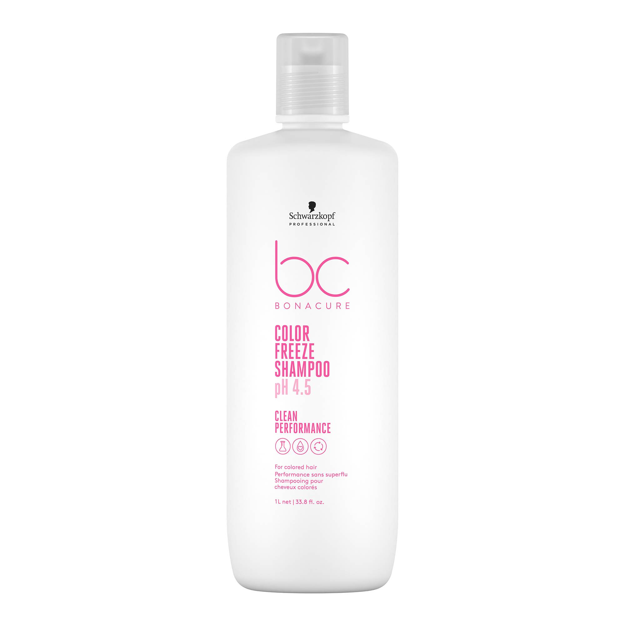 Shampooing pour cheveux colorés pH 4.5 Color Freeze de la marque Schwarzkopf Professional Contenance 1000ml - 1