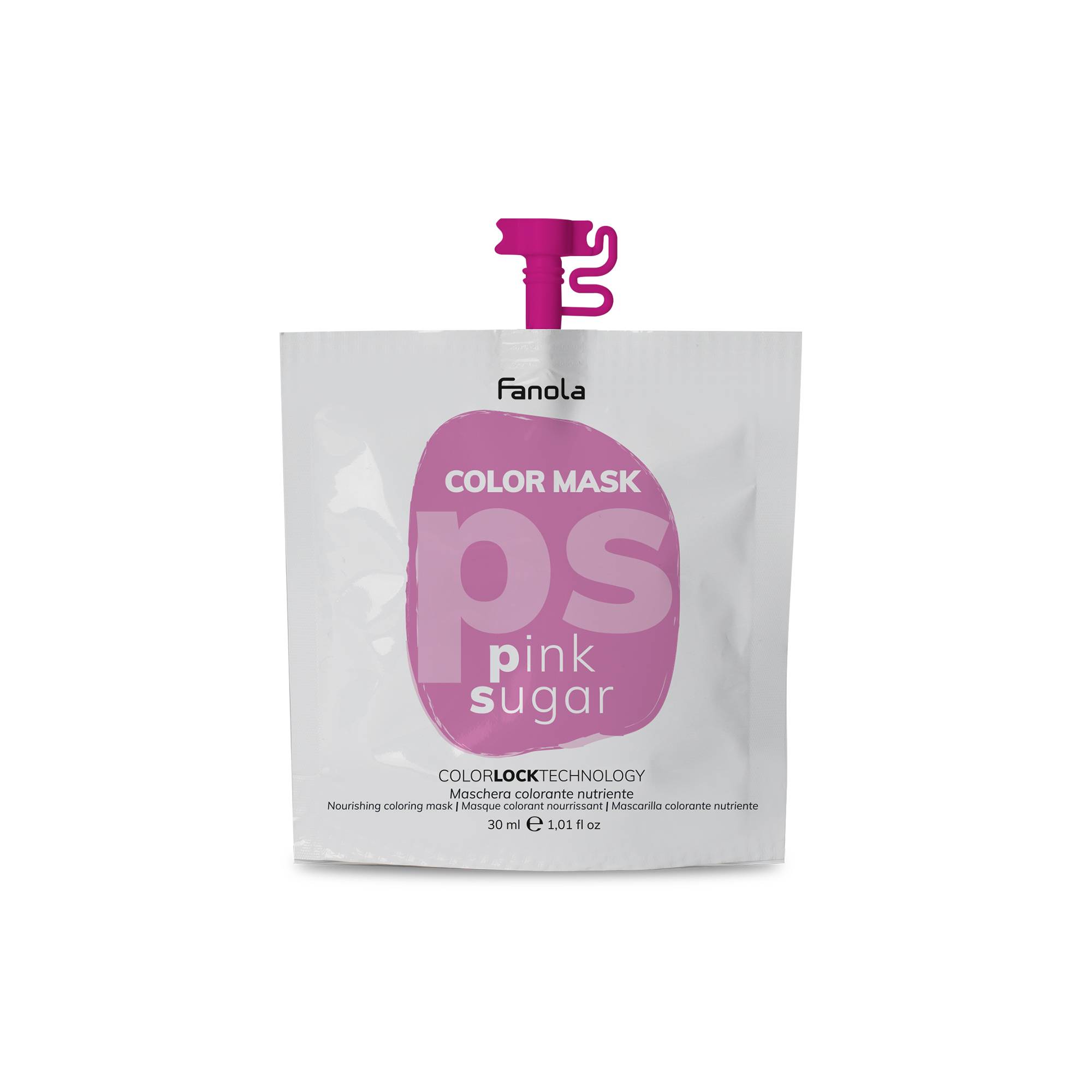 Masque colorant Color Mask pink sugar de la marque Fanola Contenance 30ml - 1