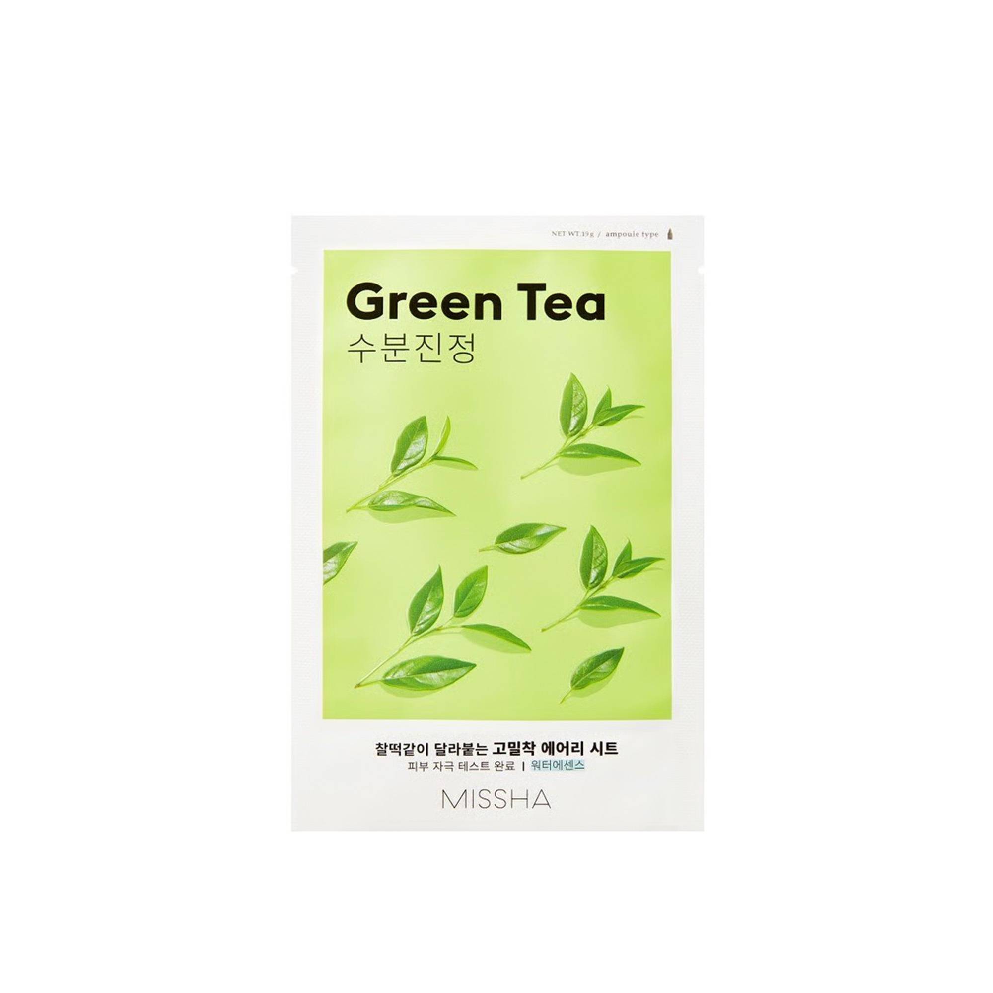 Masque tissu hydratant Green Tea – hydratation, confort, fraîcheur de la marque Missha Contenance 19g - 1