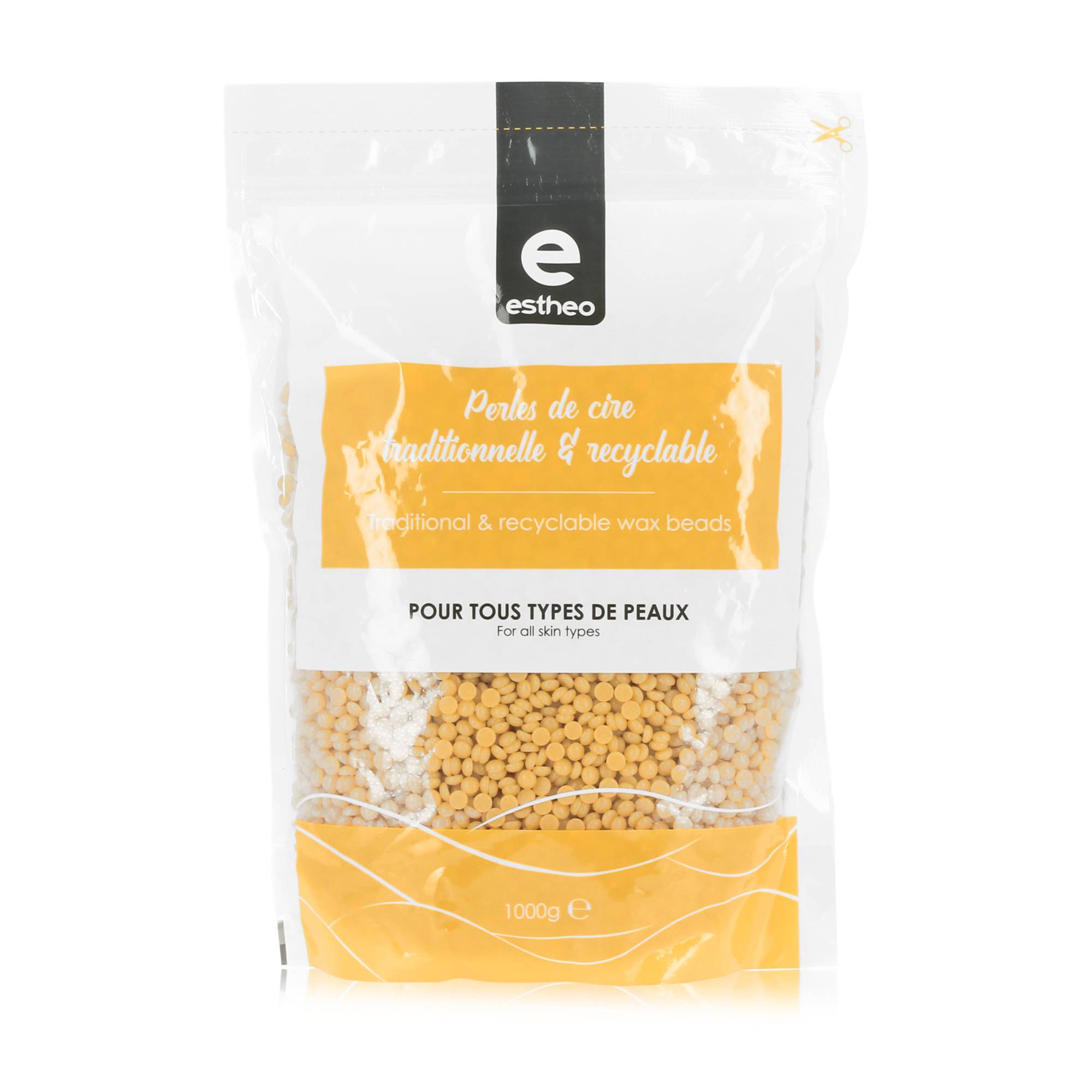 Cire gouttelette traditionnelle Jaune de la marque Estheo Contenance 1000g - 1
