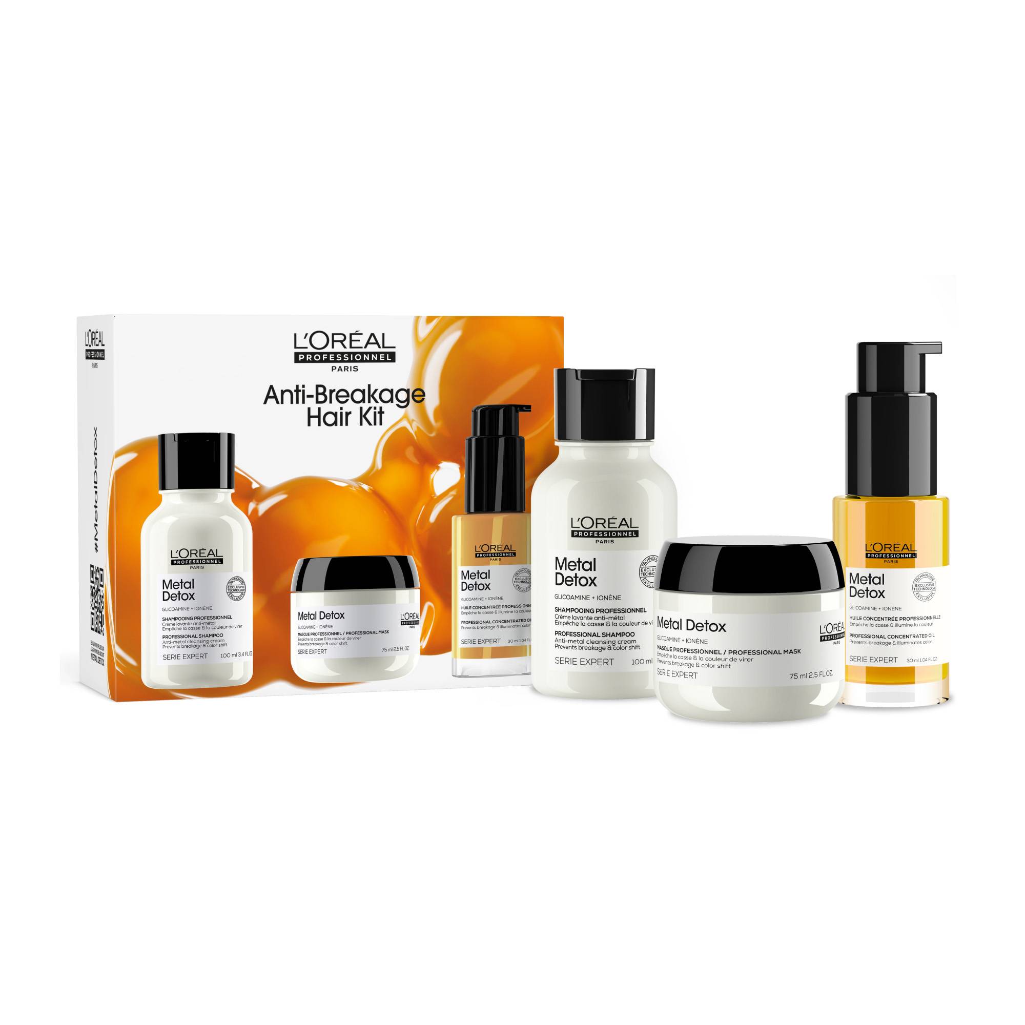 Mini kit trio découverte Metal Detox (shampoing + masque + huile) de la marque L'Oréal Professionnel Contenance 205ml - 1