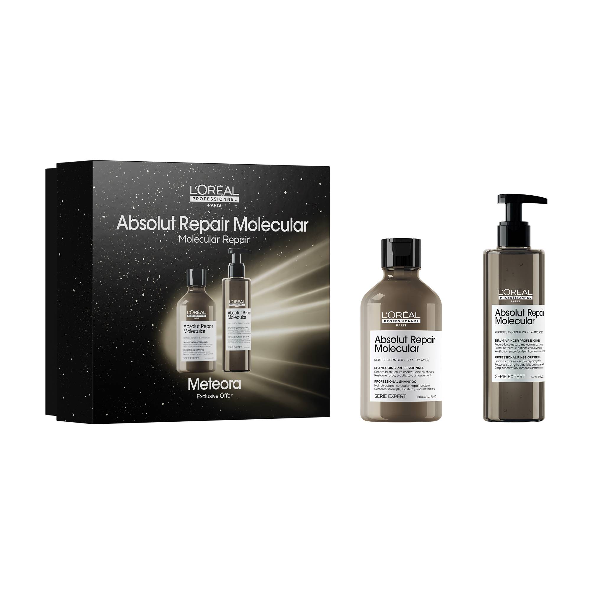 Coffret duo Absolut Repair Molecular shampoing & masque - cheveux très abîmés de la marque L'Oréal Professionnel Contenance 550ml - 1