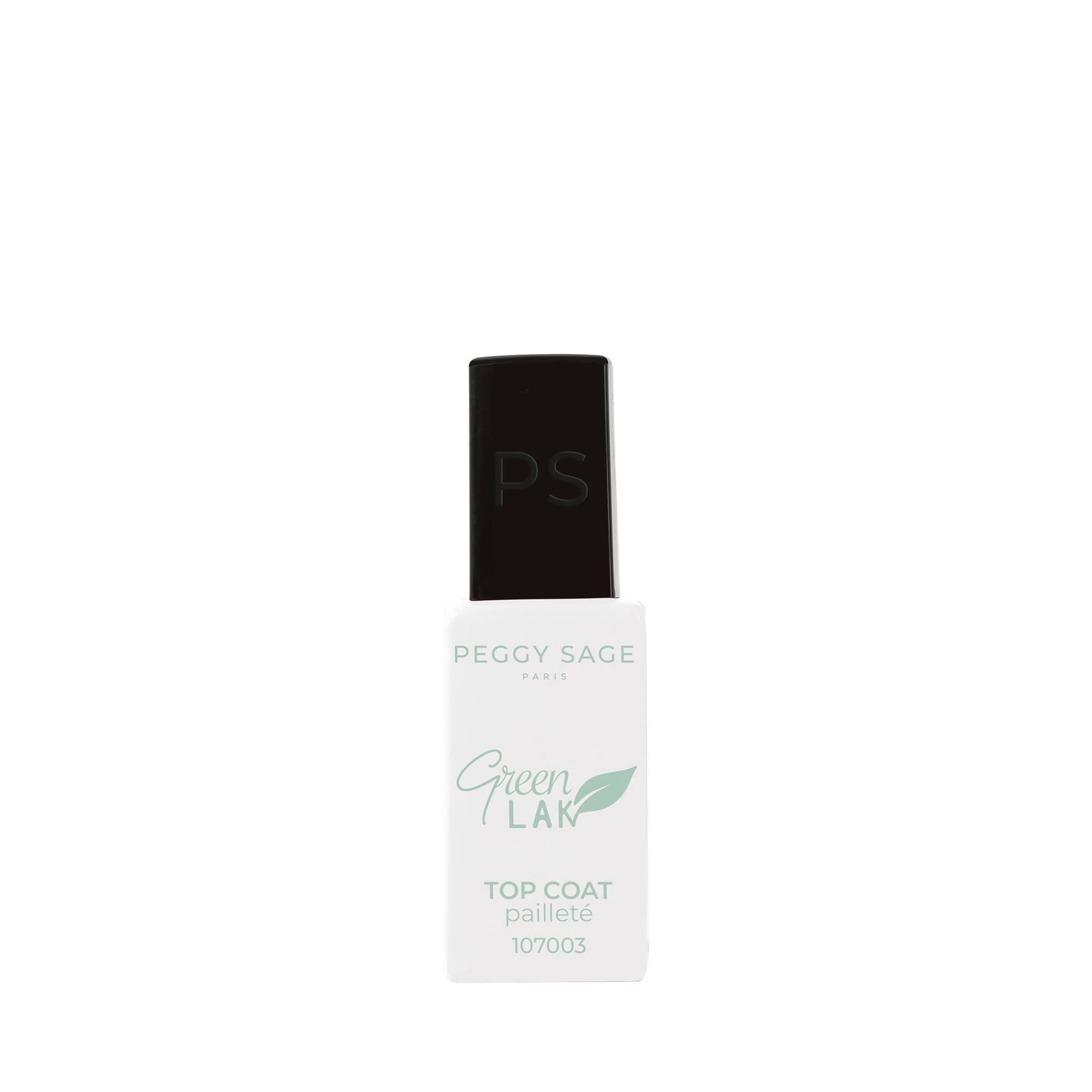 Top coat pailleté Green LAK de la marque Peggy Sage Contenance 10ml - 1