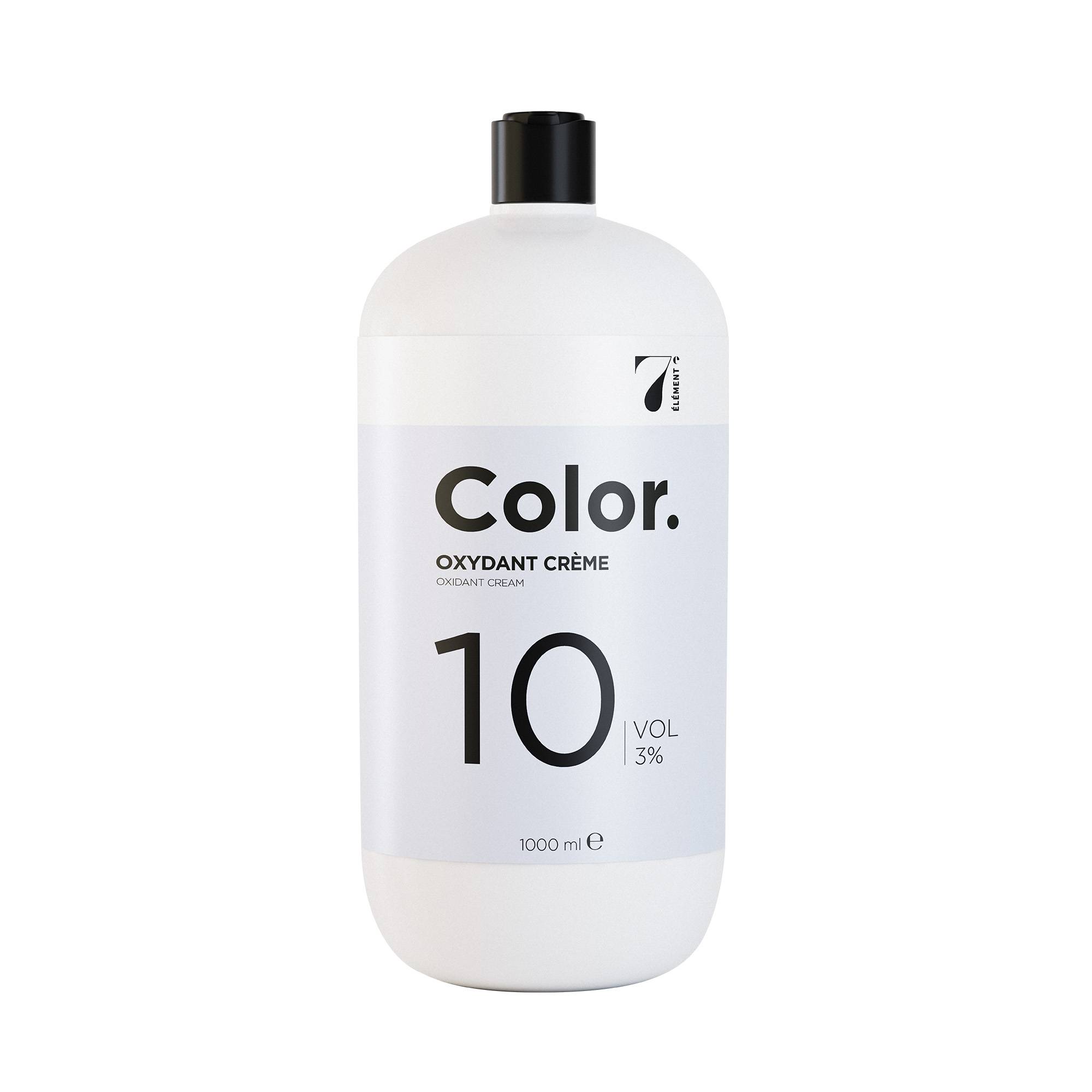Oxydant crème Color. 10 Vol 3% – douceur, patines, précision de la marque 7e ÉLÉMENT Contenance 1000ml - 1