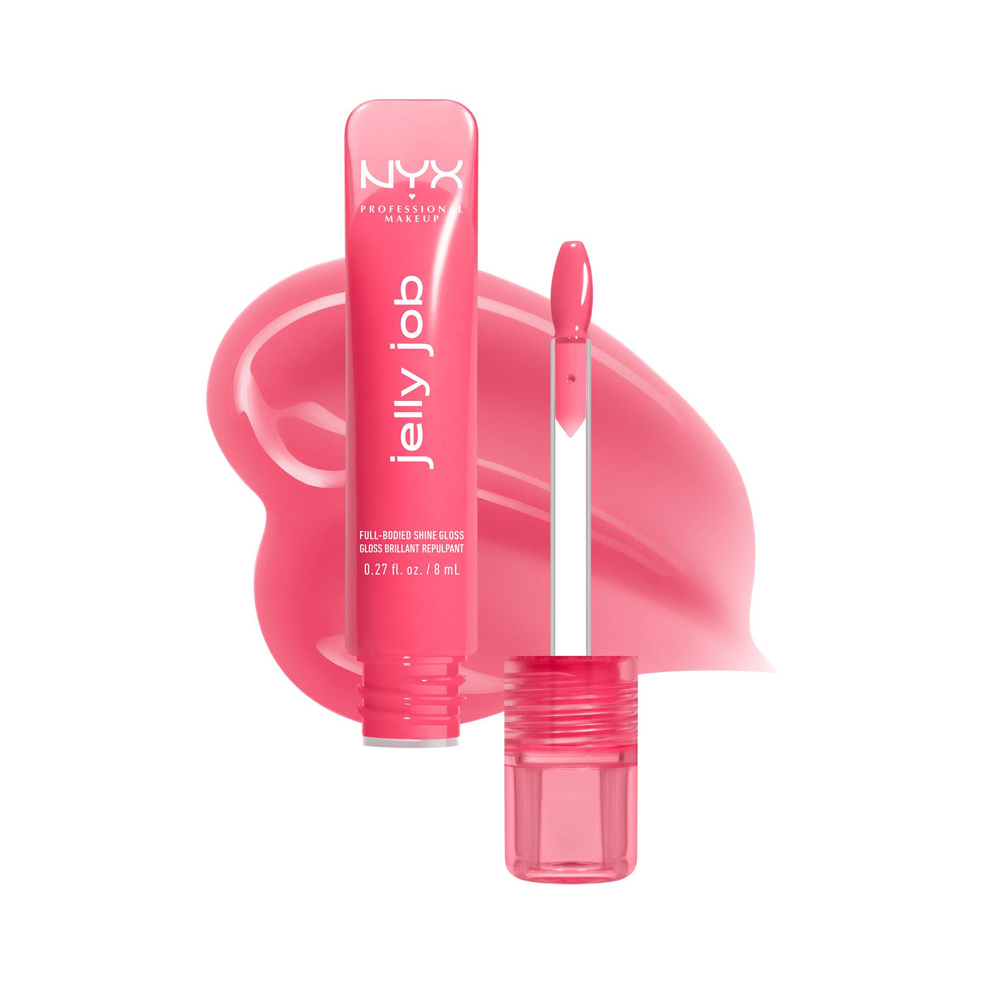 Gloss brillant repulpant Jelly Job - 07 Jelly Blushin' de la marque NYX Professional Makeup Contenance 8ml - 1