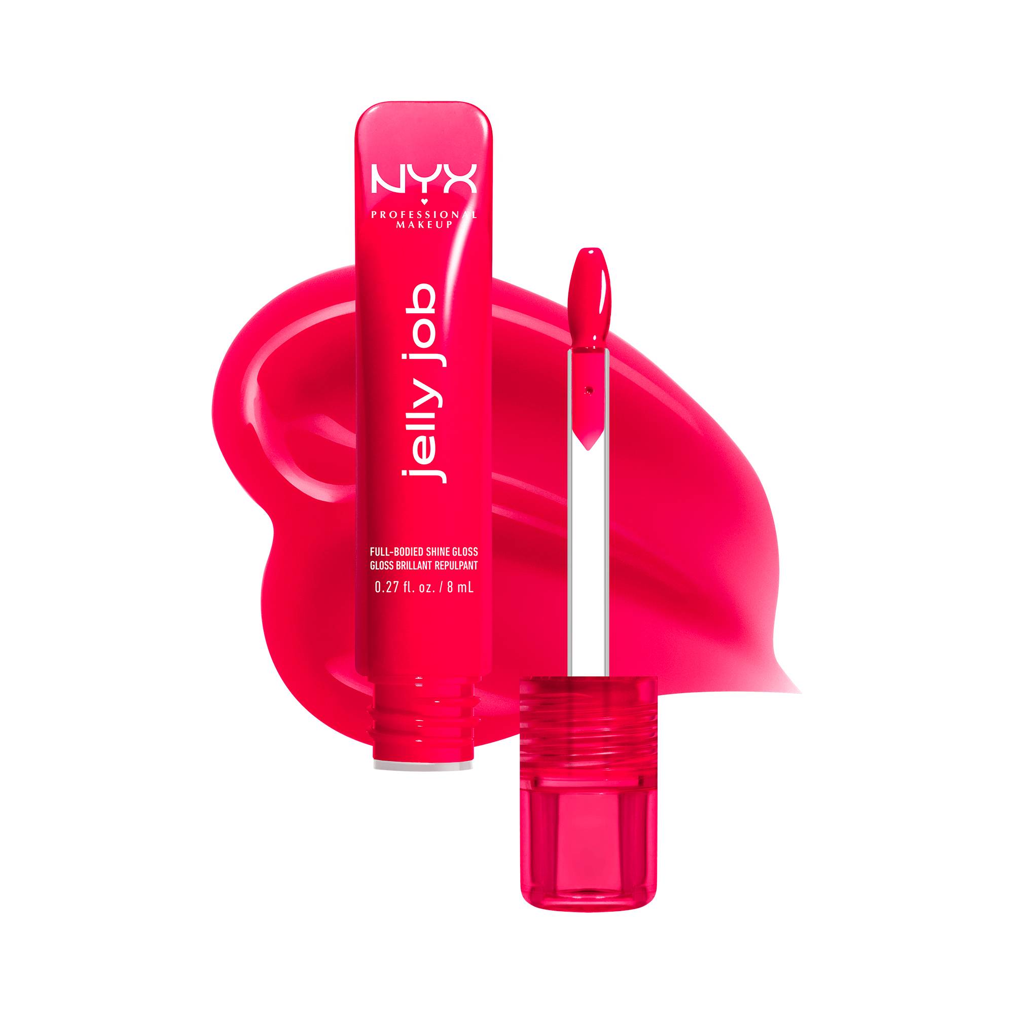 Gloss brillant repulpant Jelly Job - 14 Cherry Jelly de la marque NYX Professional Makeup Contenance 8ml - 1